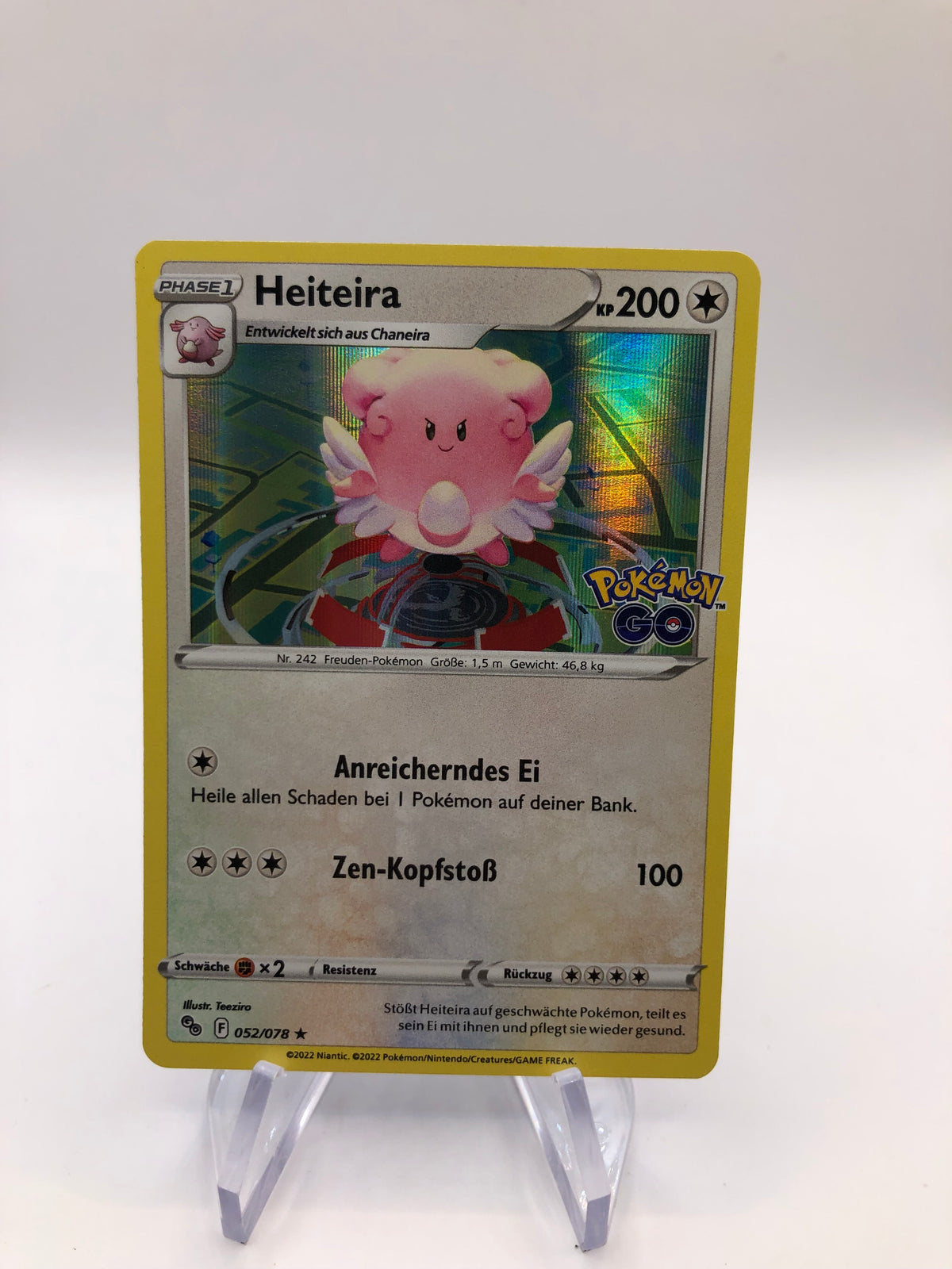 Pokemon Karte Revers Heiteira 52/78  Deutsch