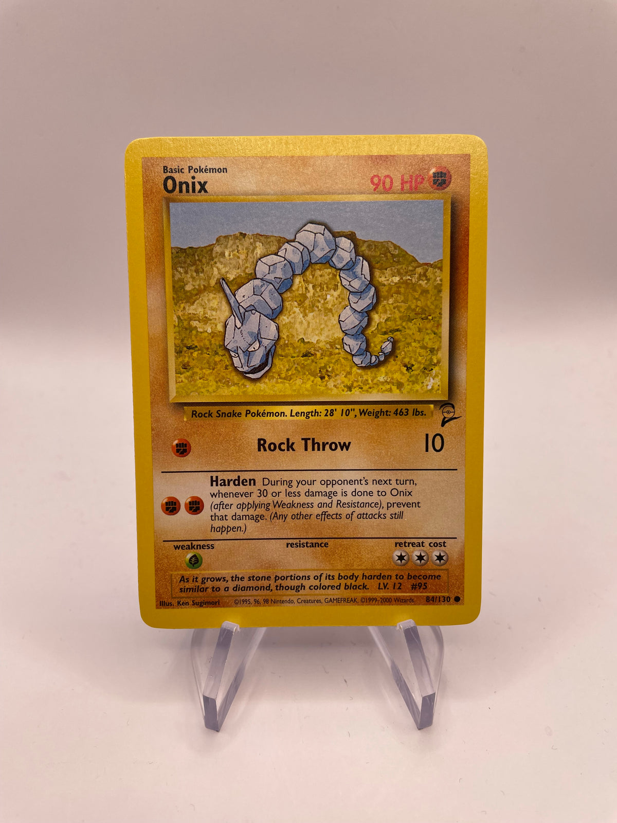 Pokemon Karte Base Set 2 Onix 84/130 Englisch