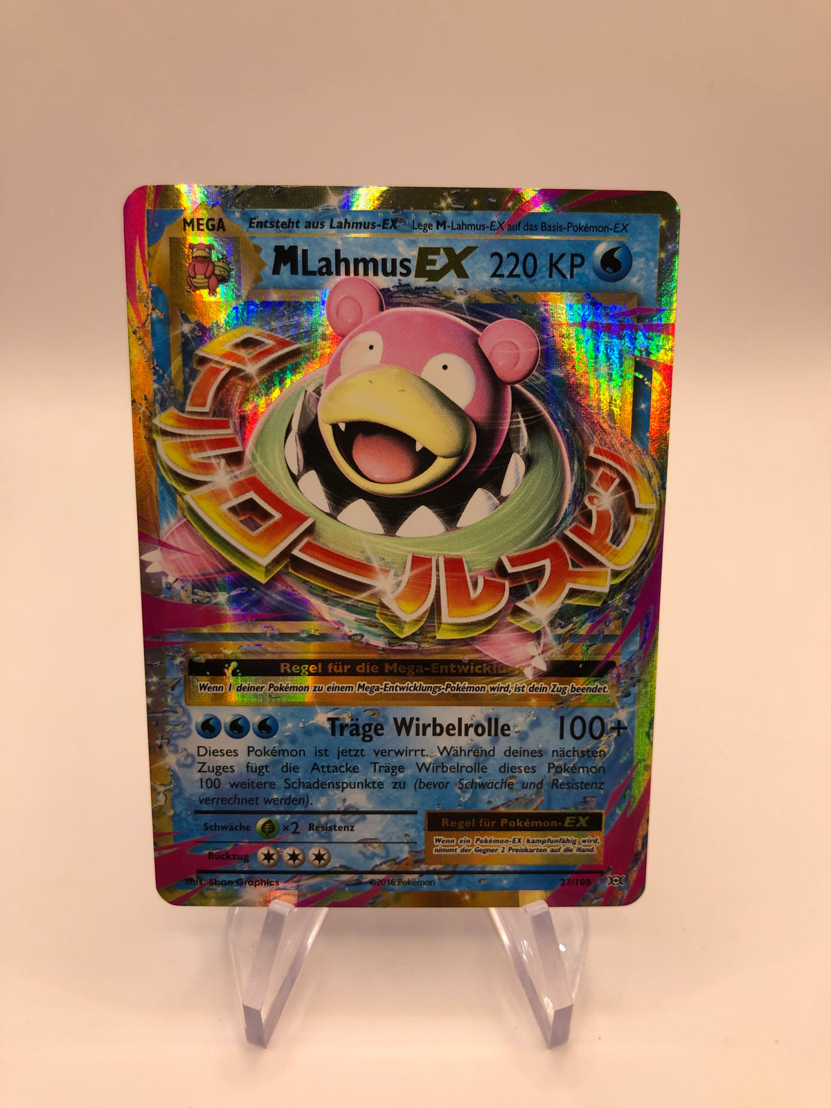 Pokemon Karte EX Mega Lahmus 27/108 Deutsch