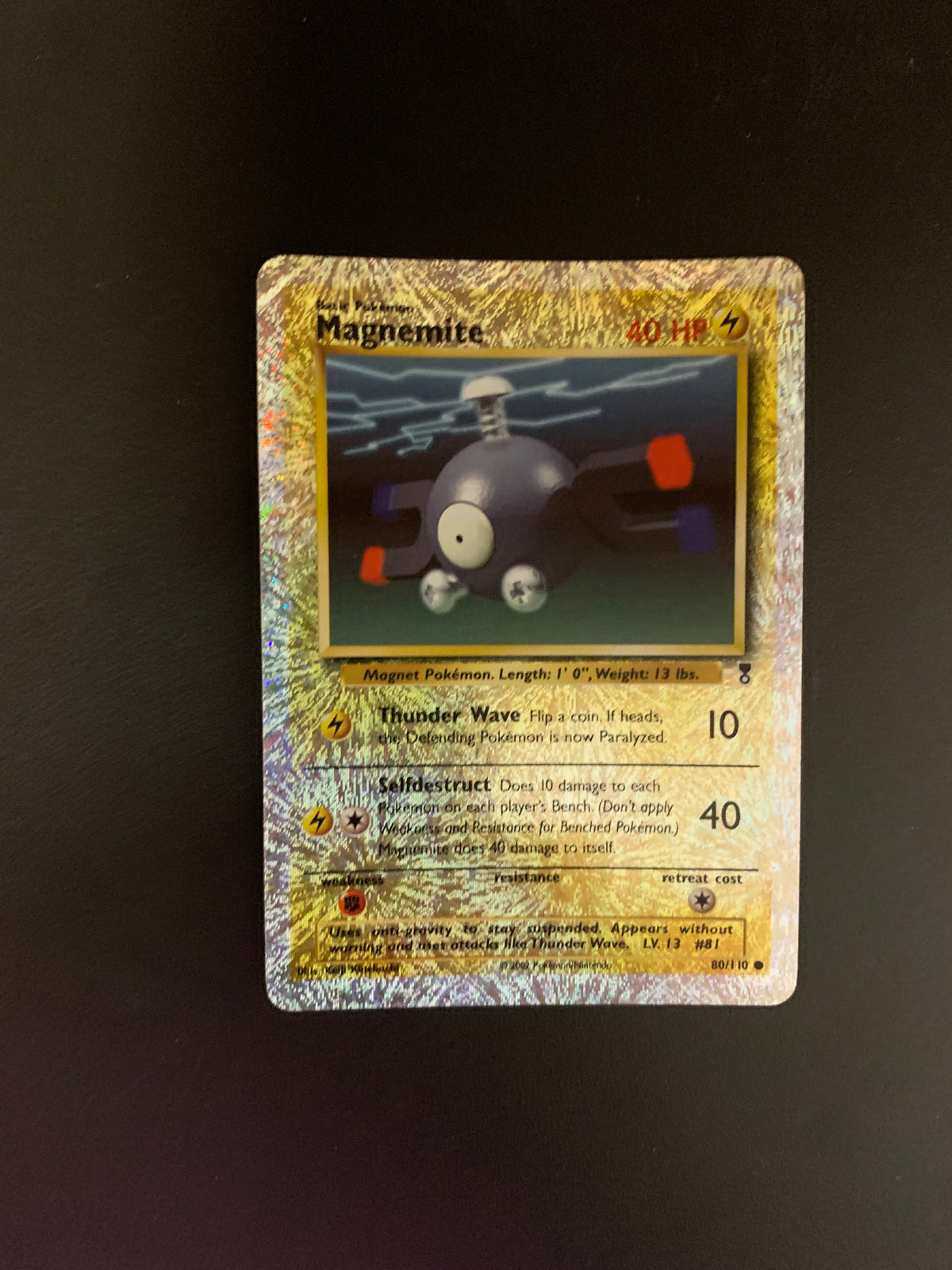 Pokemon Karte Revers Magnetilo 80/110 Englisch