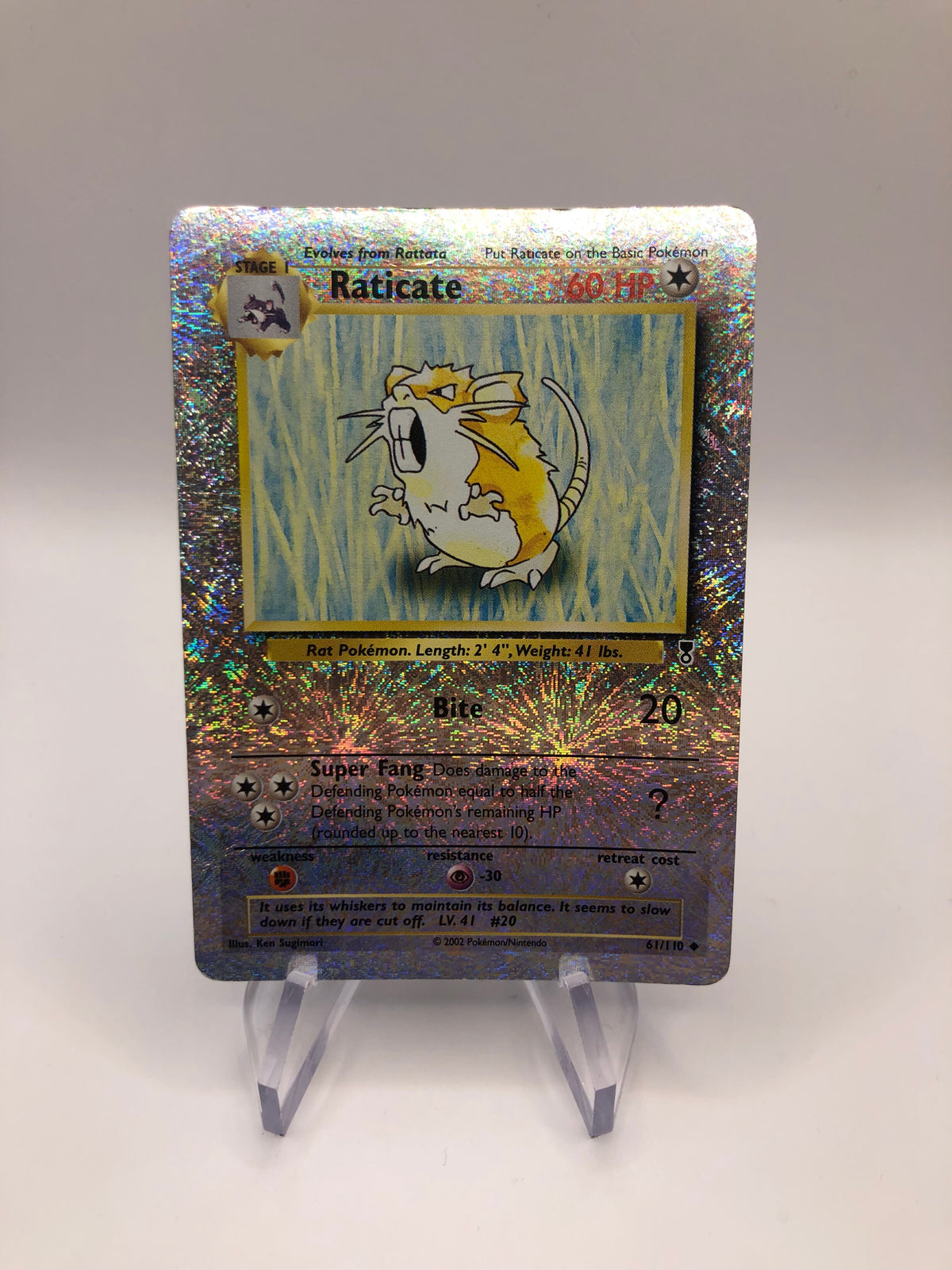 Pokemon Karte Revers Raticate 61/110 Englisch