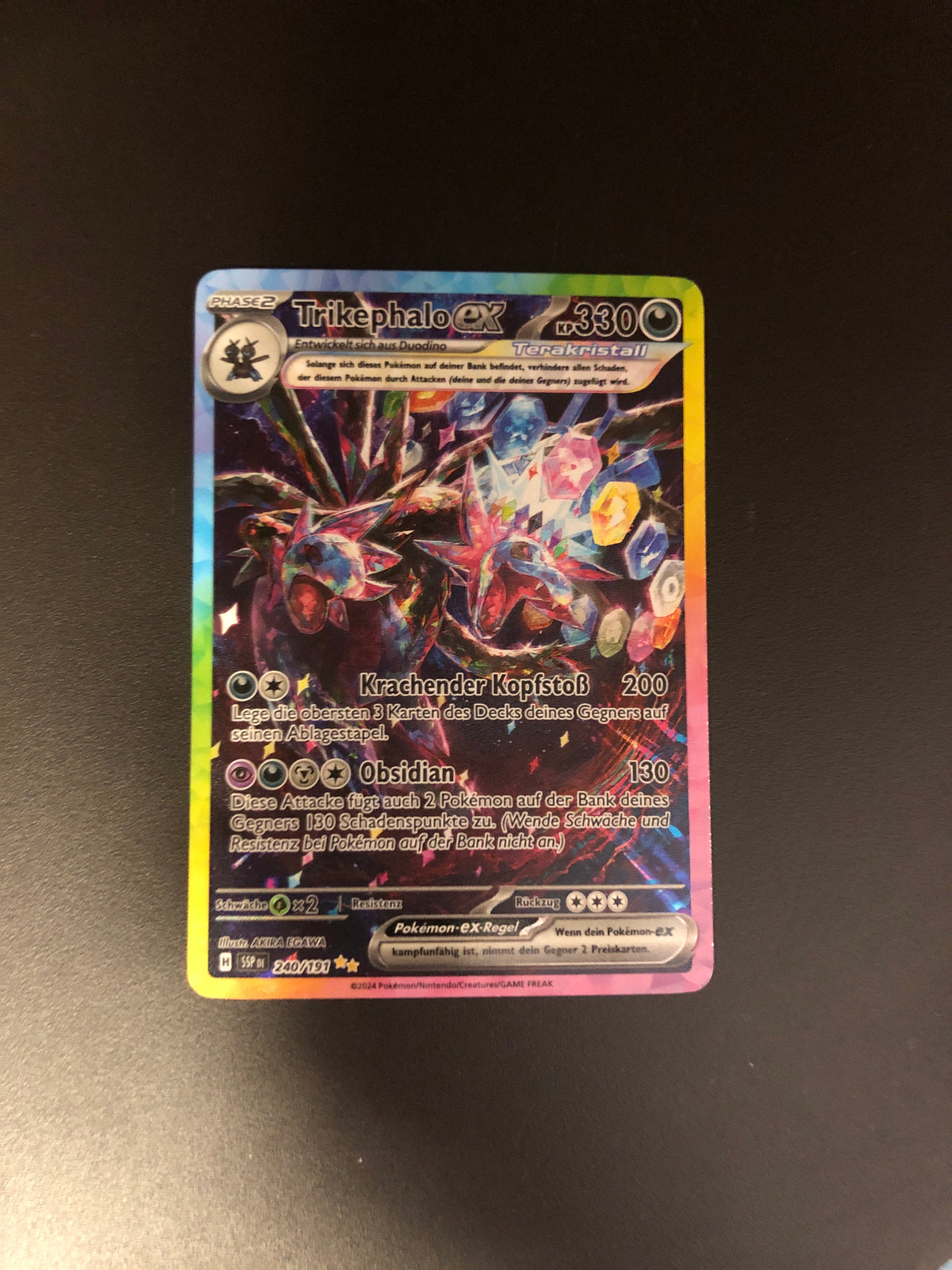 Pokemon Karte EX Trikephalo 240/191 Deutsch