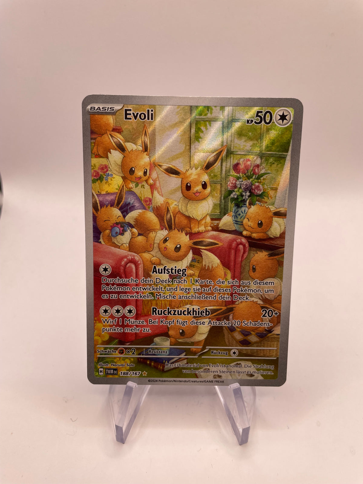 Pokemon Karte Art-Rare Evoli 188/167 Deutsch