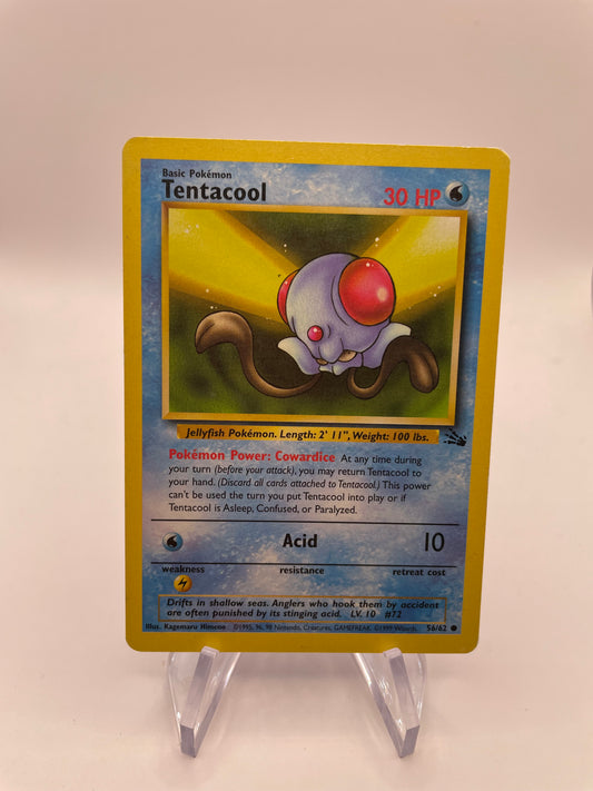 Pokemon Karte Tentacool 56/62 Fossil Englisch