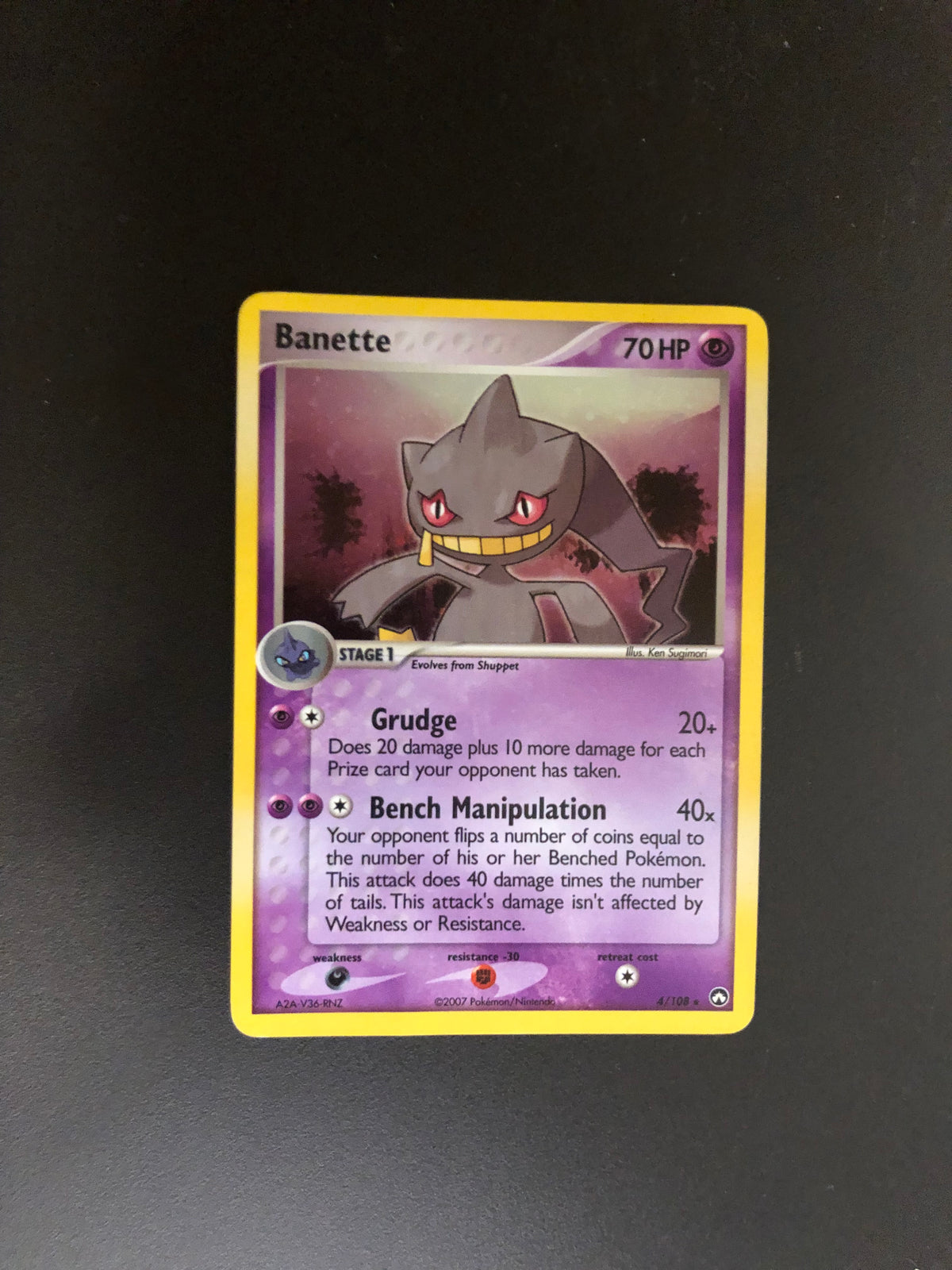 Pokemon Karte Revers Banette 4/108 Englisch
