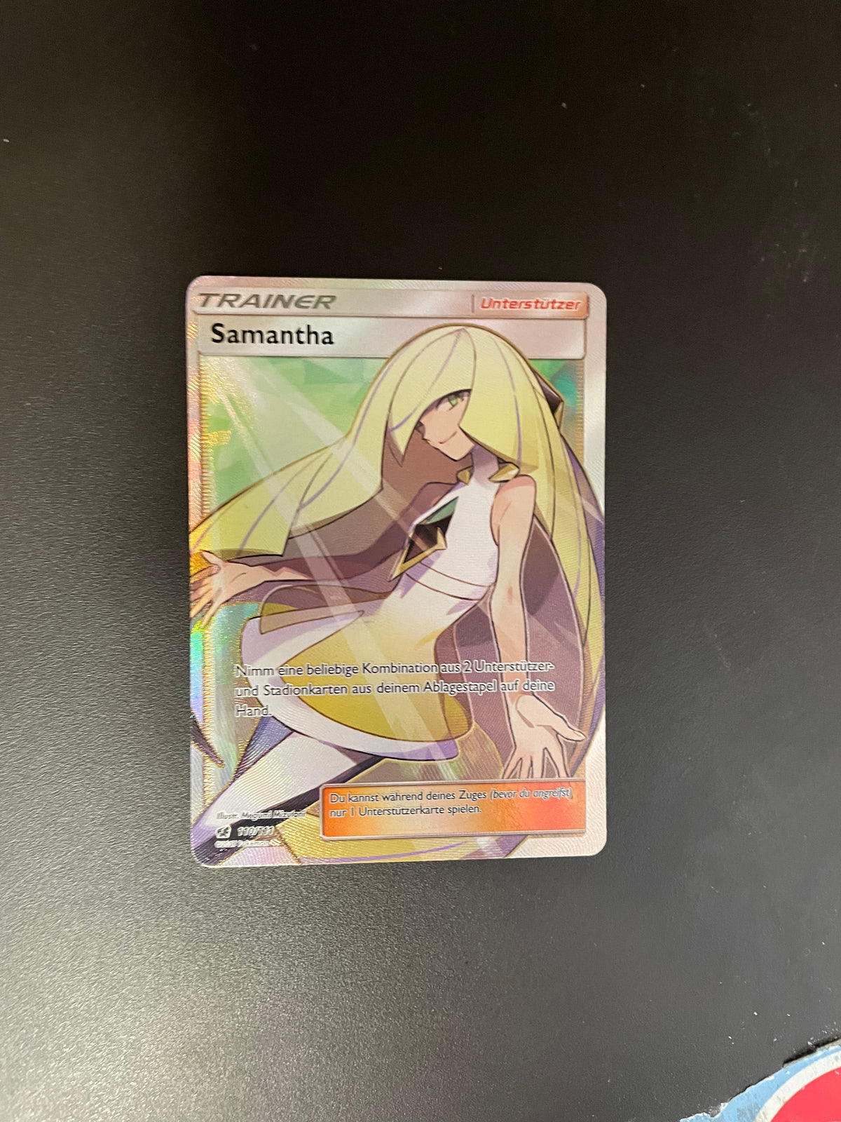 Pokemon Karte Trainer Samantha 110/111 Deutsch