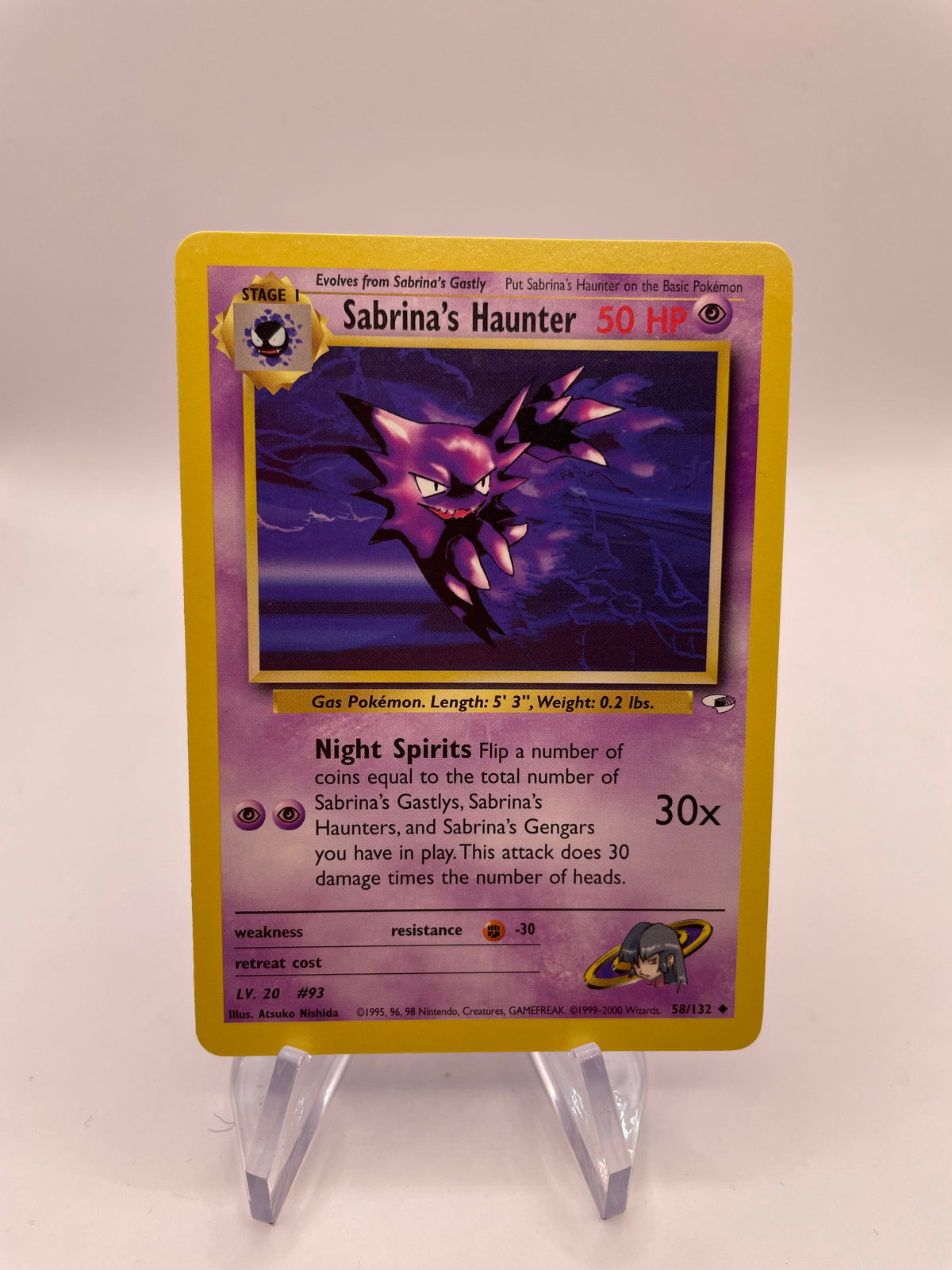 Pokemon Karte Sabrinas Haunter 58/132 Gym Challange Englisch