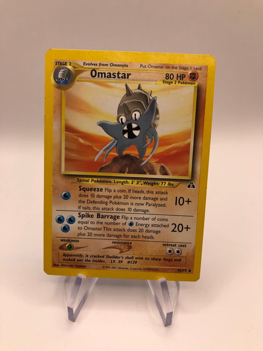 Pokemon Karte Neo Discovery Omastar 43/75 Englisch