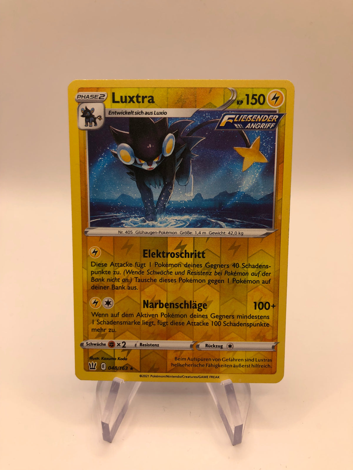 Pokemon Karte Revers Luxtra 48/163 Deutsch