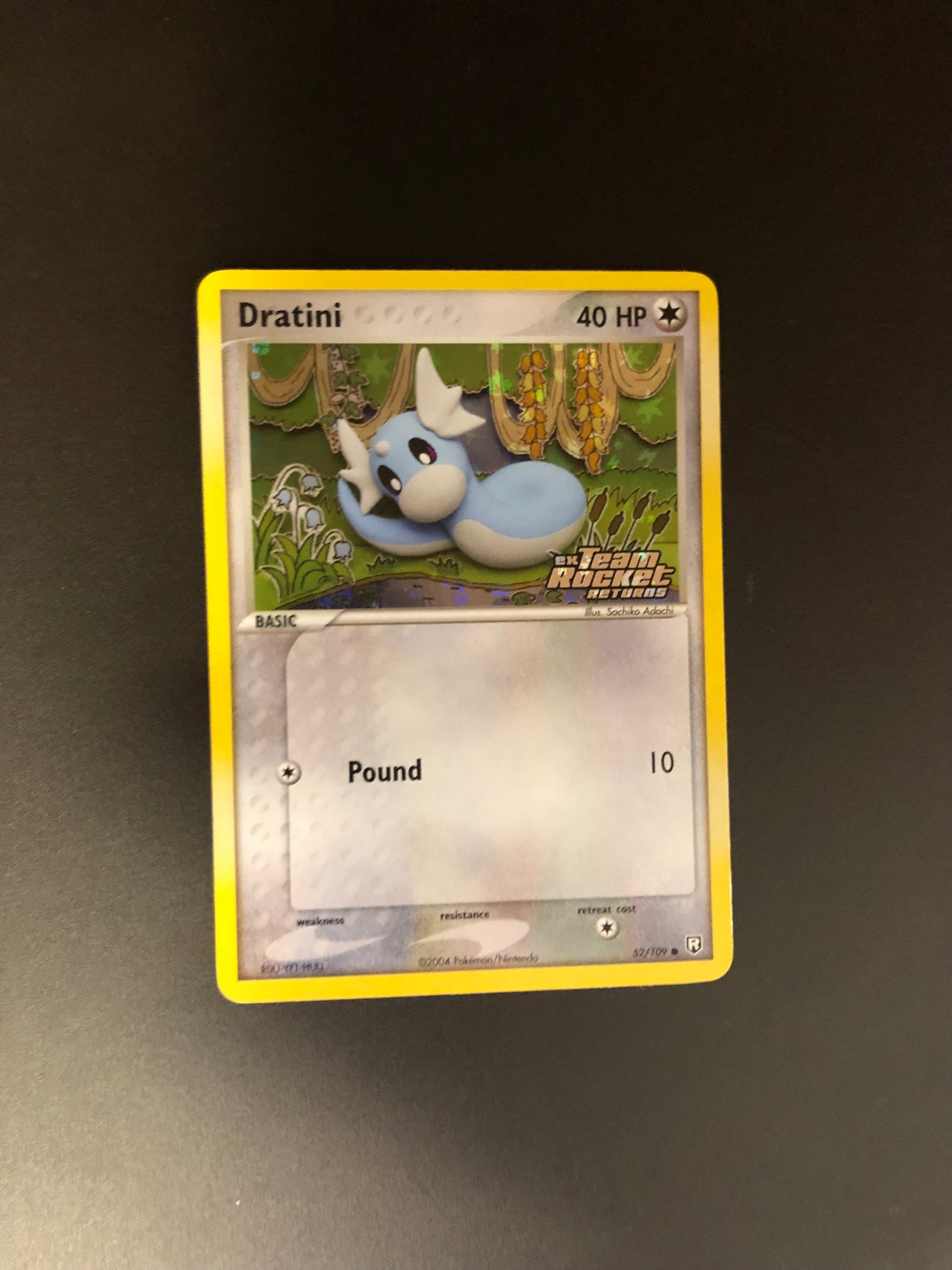 Pokemon Karte Holo Dratini 52/109 Englisch