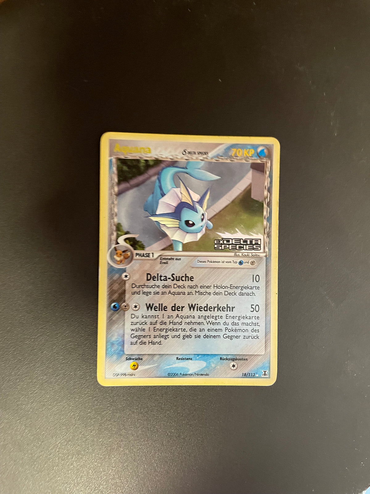 Pokemon Karte Holo Stamp Aquana 18/113 Deutsch