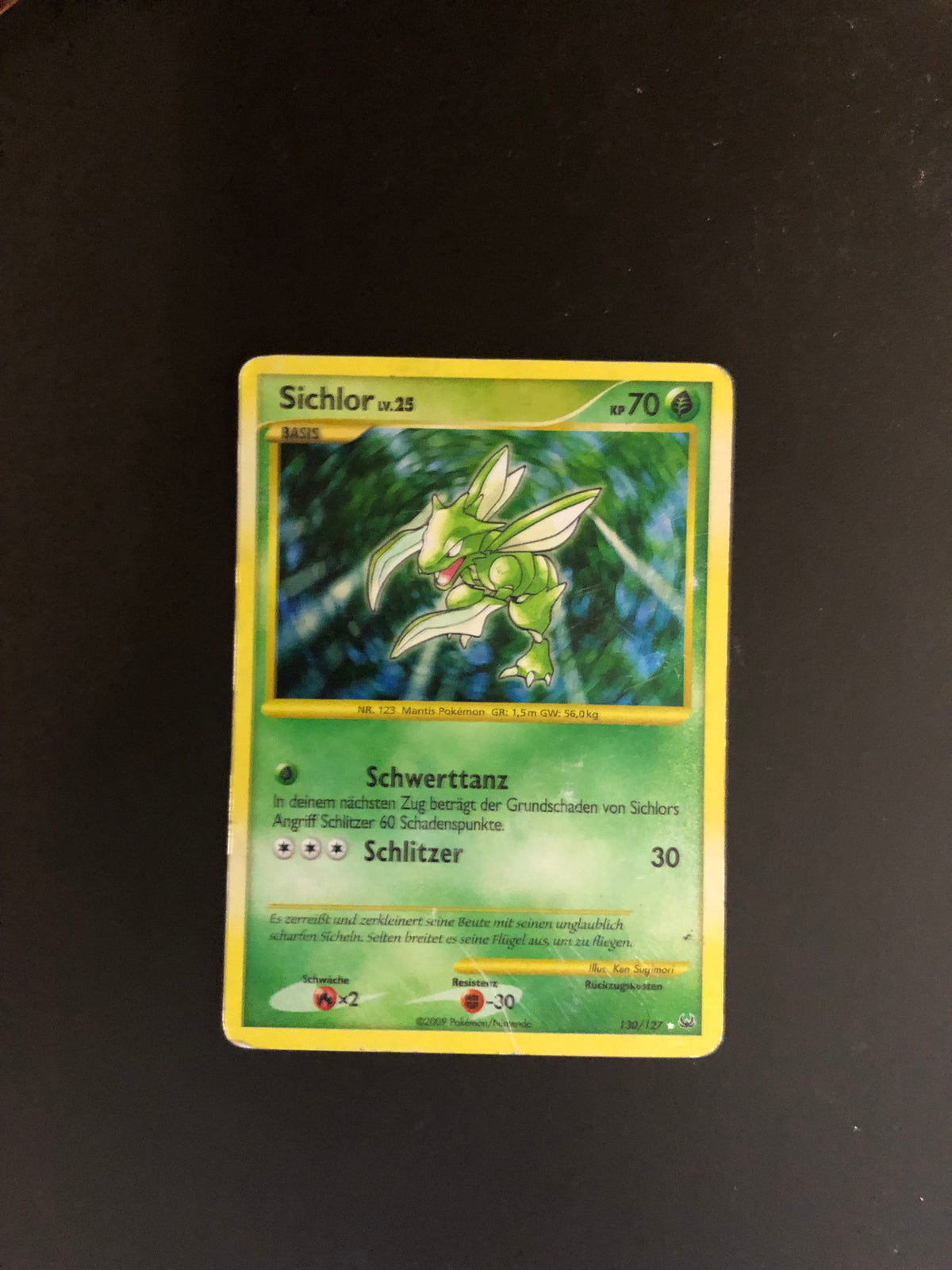Pokemon Karte Revers Sichlor 130/127 Deutsch