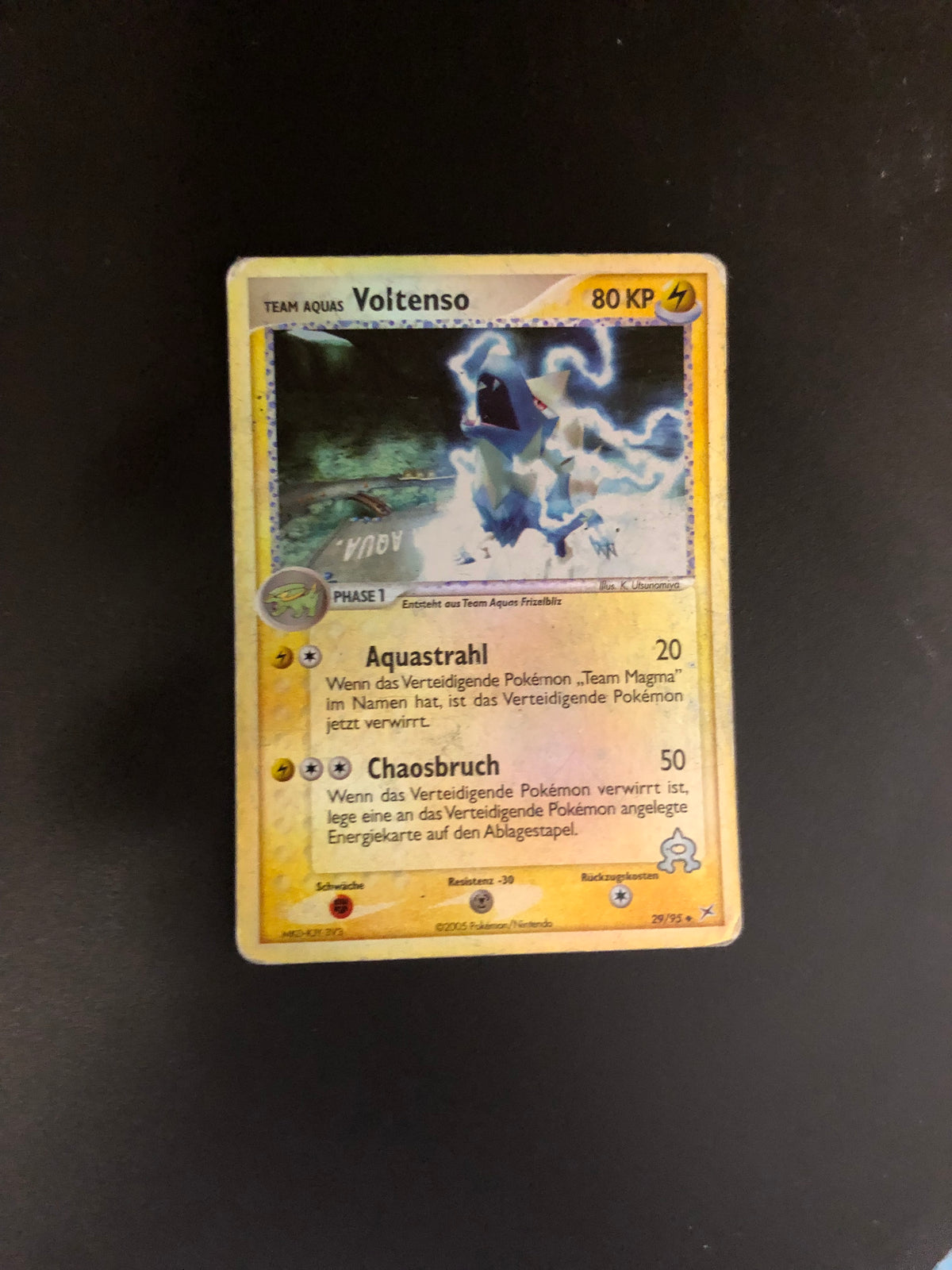 Pokemon Karte Revers Voltenso 29/95 Deutsch