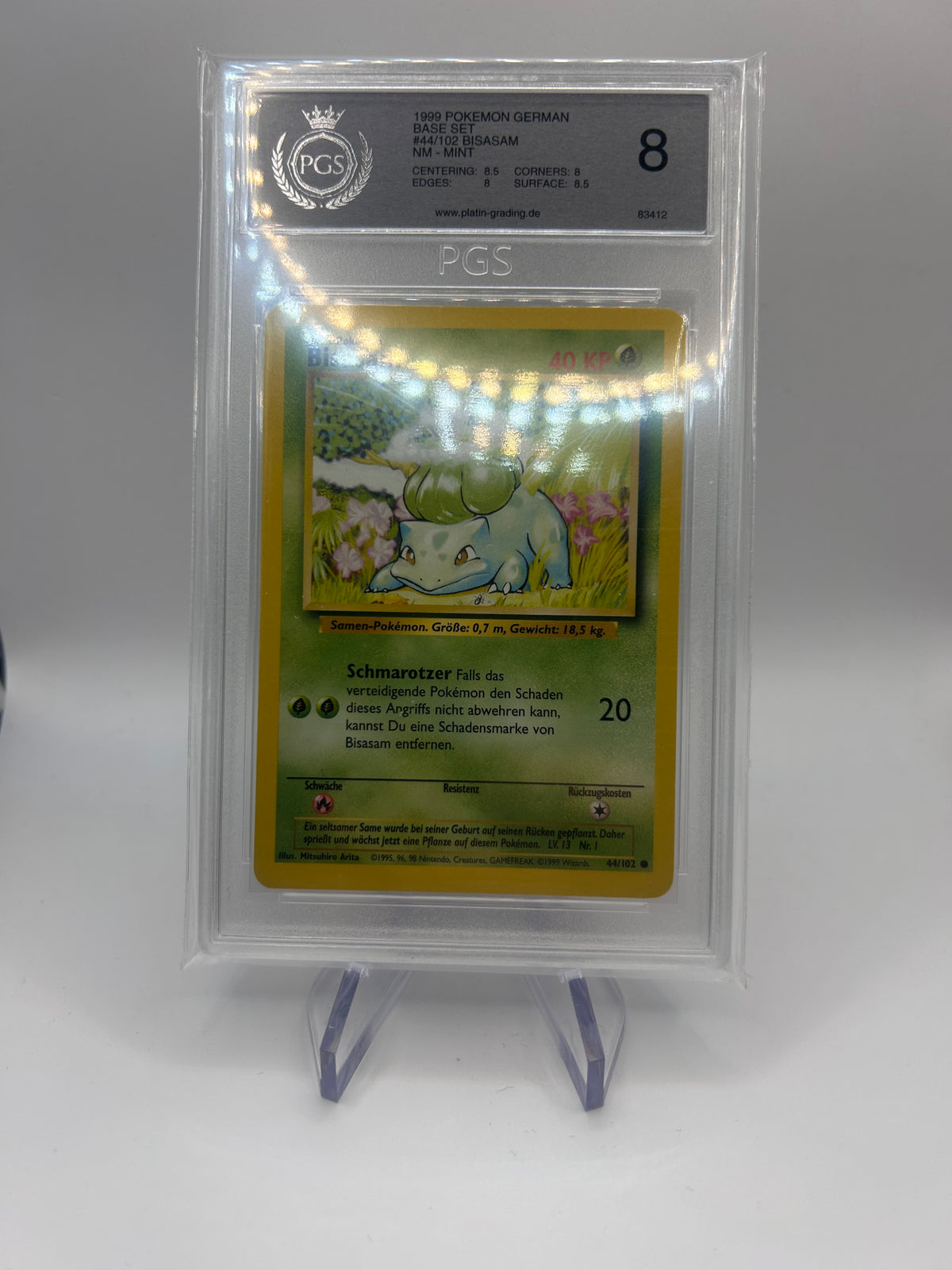 Pokemon Karte PGS 8 Bisasam 44/102 Deutsch
