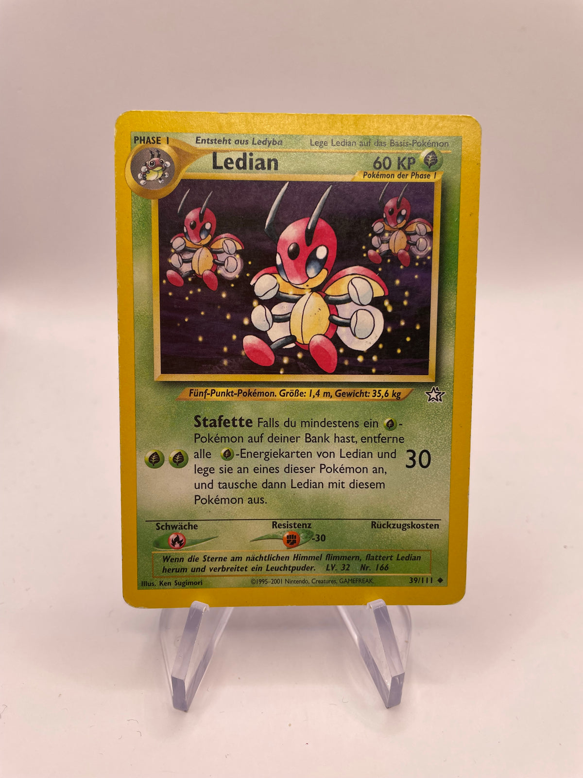 Pokemon Karte Neo Genesis Ledian 39/111 Deutsch