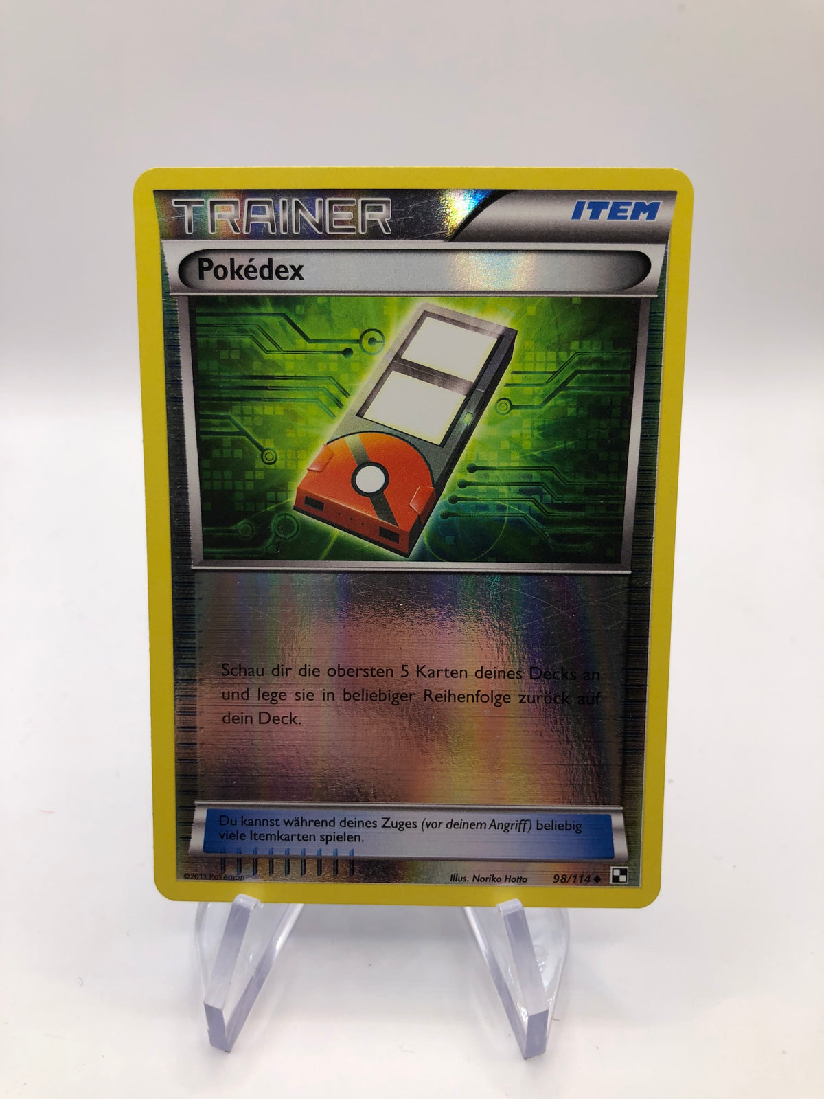 Pokemon Karte Revers Trainer Pokedex 98/114 Deutsch
