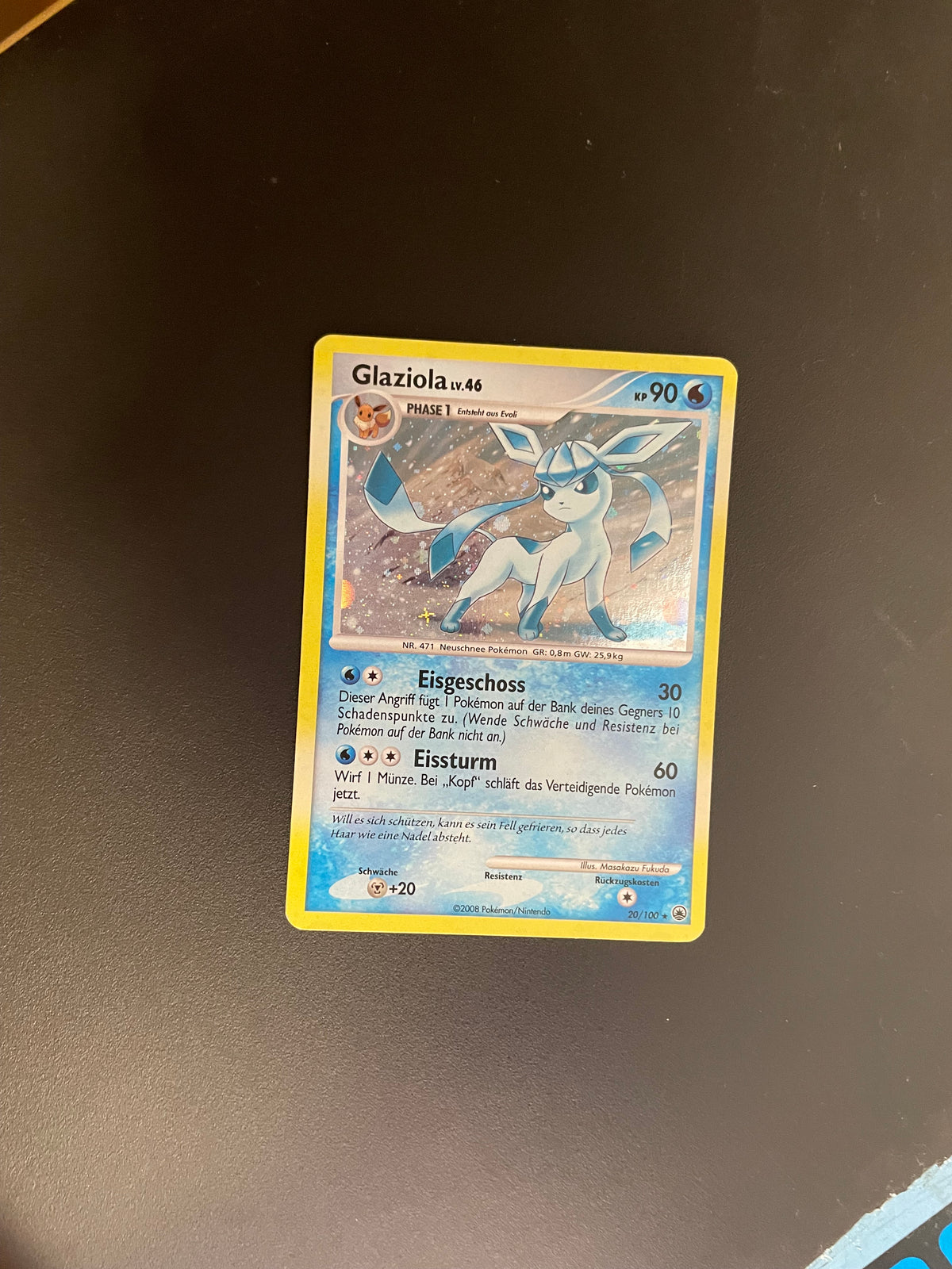 Pokemon Karte Holo Lv.46 Glaziola 20/100 Deutsch