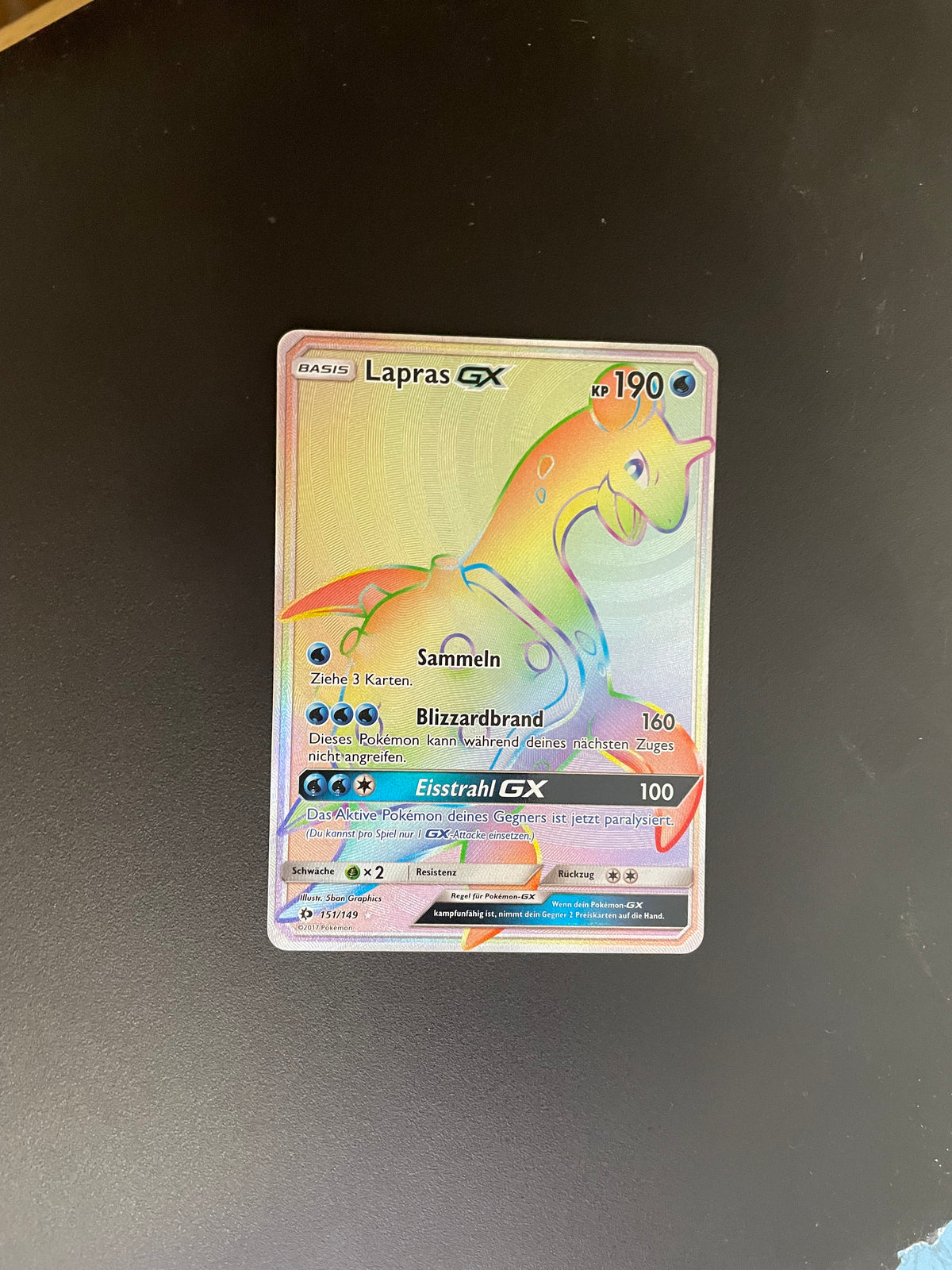 Pokémon Karte Lapras GX 151/149 Deutsch