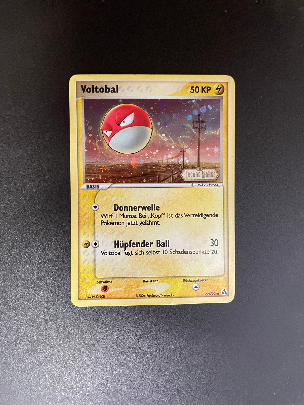 Pokemon Karte Holo Voltobal 68/92 Deutsch