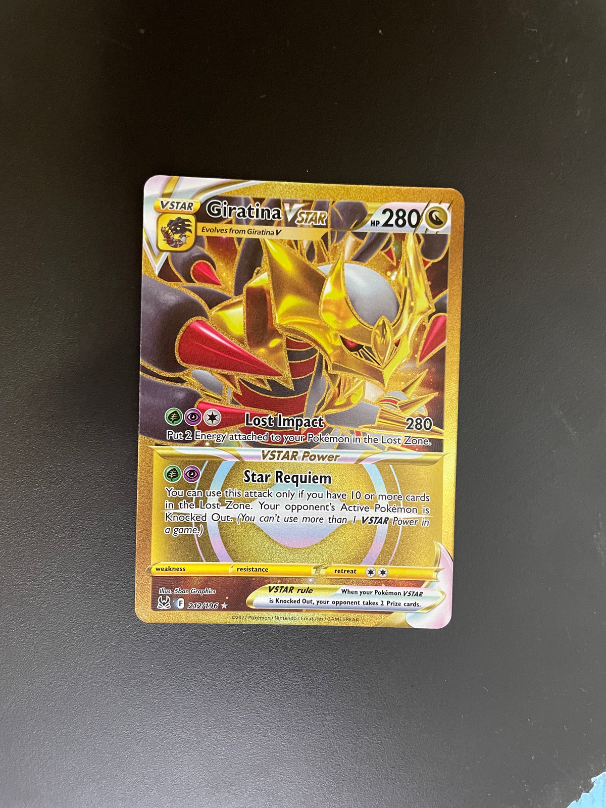 Pokemon Karte Vstar Gold Giratina 212/196 Englisch