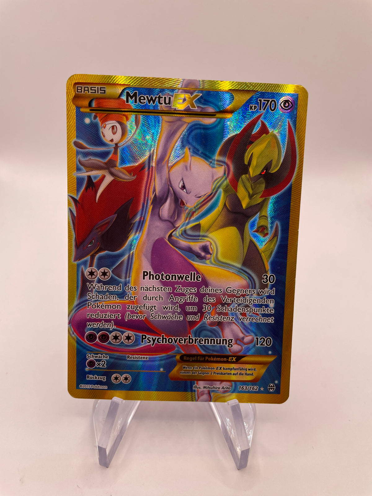 Pokemon Karte EX Mewtu 163/162 Deutsch