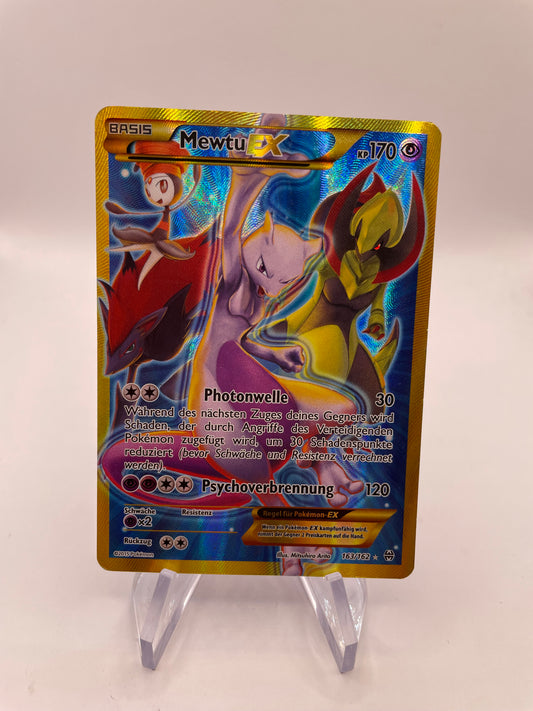Pokemon Karte EX Mewtu 163/162 Deutsch