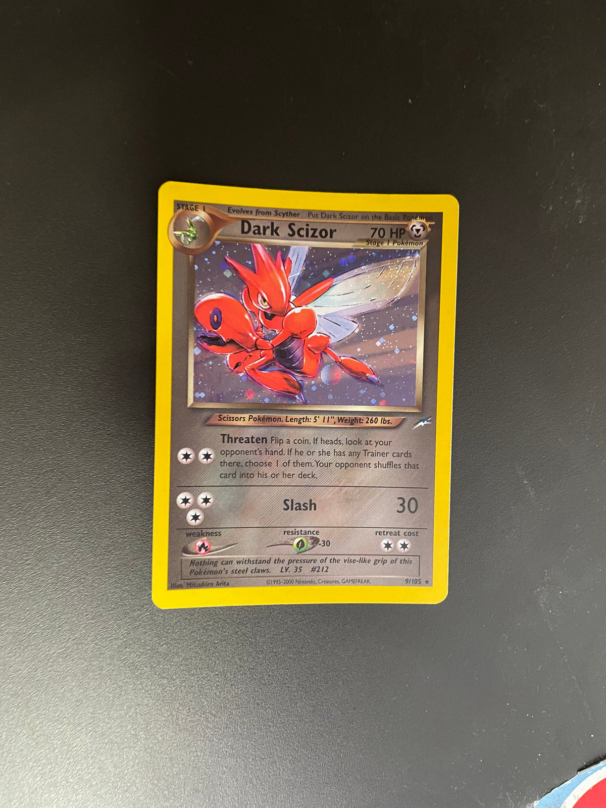 Pokemon Karte Holo Neo Destiny Dunkles Scherox 9/105 Englisch