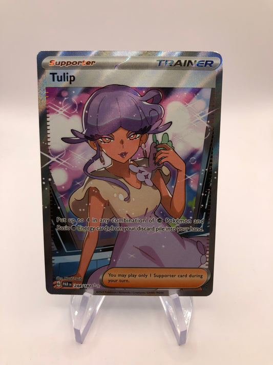 Pokemon Karten Trainer Fullart Tulip 244/182 Englisch