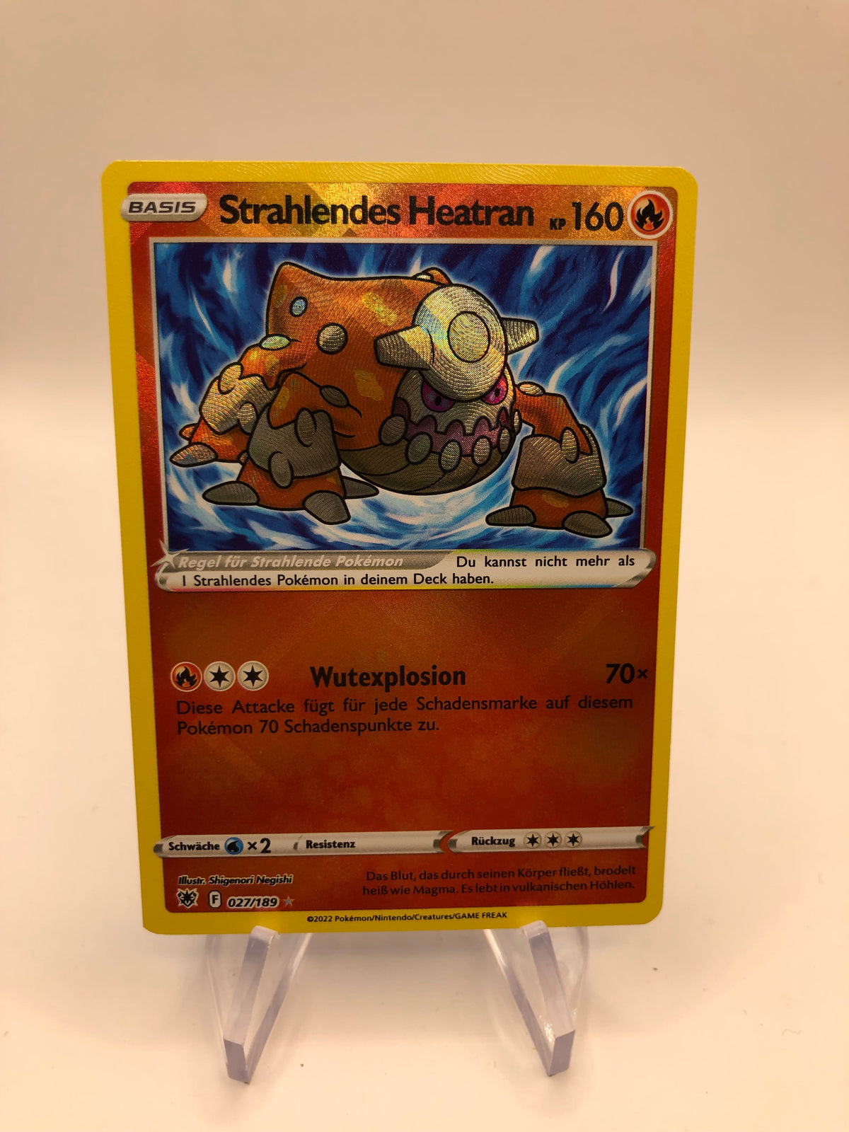 Pokemon Karte Strahlendes Heatran 27/189 Deutsch