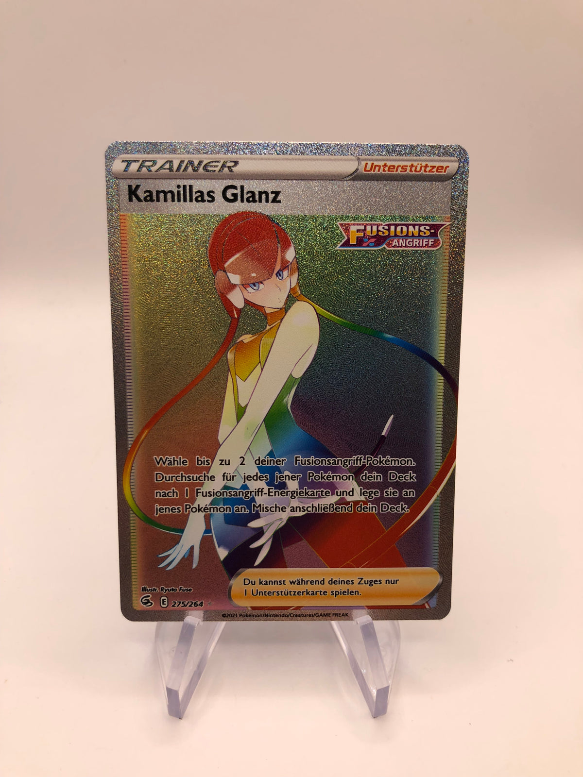 Pokemon Karte Trainer Rainbow Kamillas Glanz 275/264 Deutsch