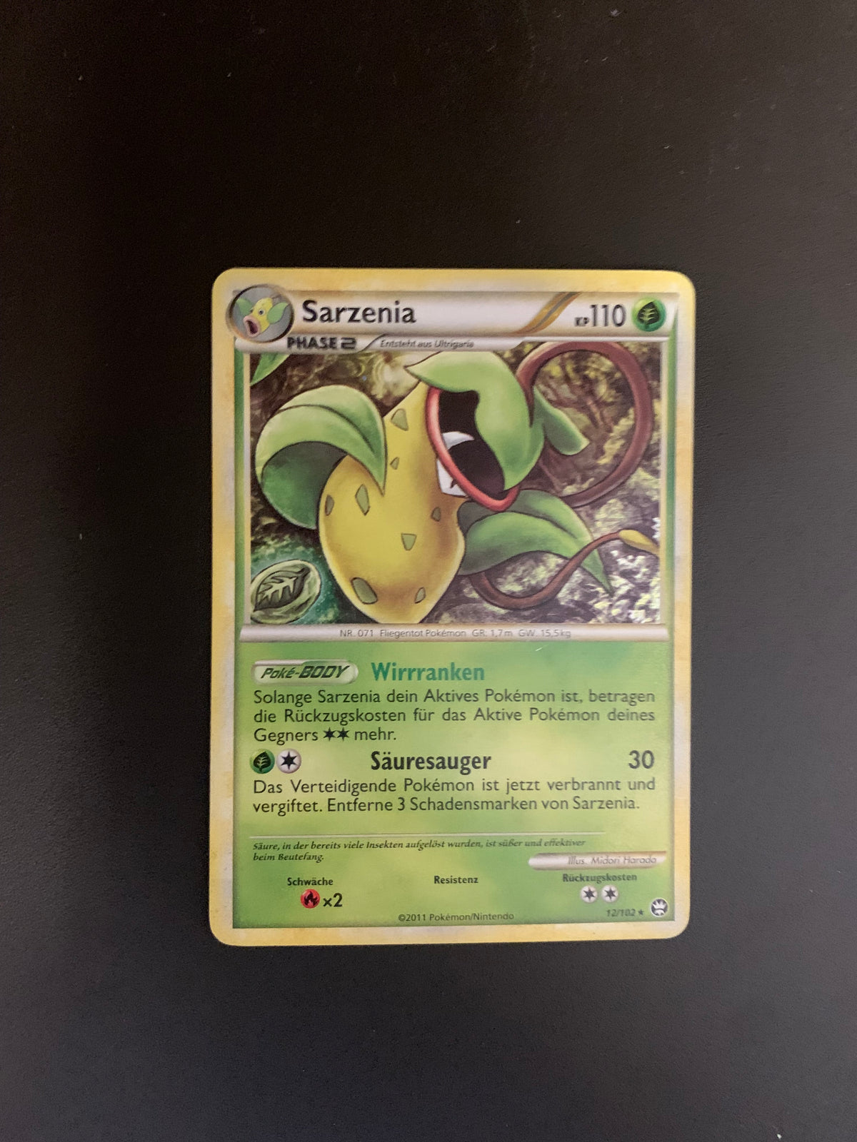 Pokemon Karte Sarzenia 12/102 Deutsch