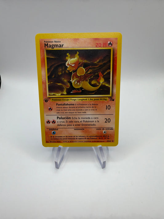 Pokemon Karte Magmar 1.st Edtion 39/62 Italienisch