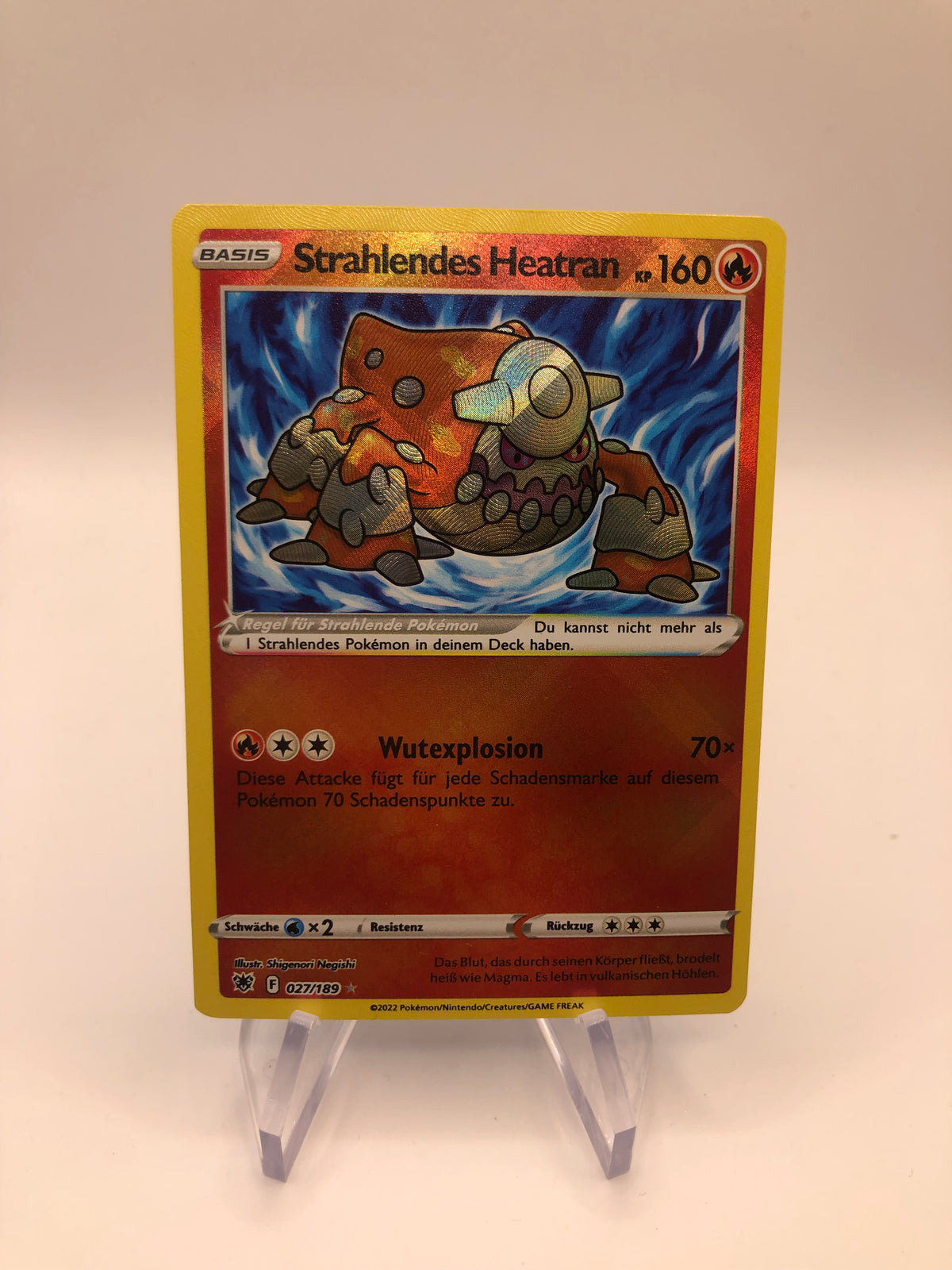 Pokemon Karte Strahlendes Heatran 27/189 Deutsch