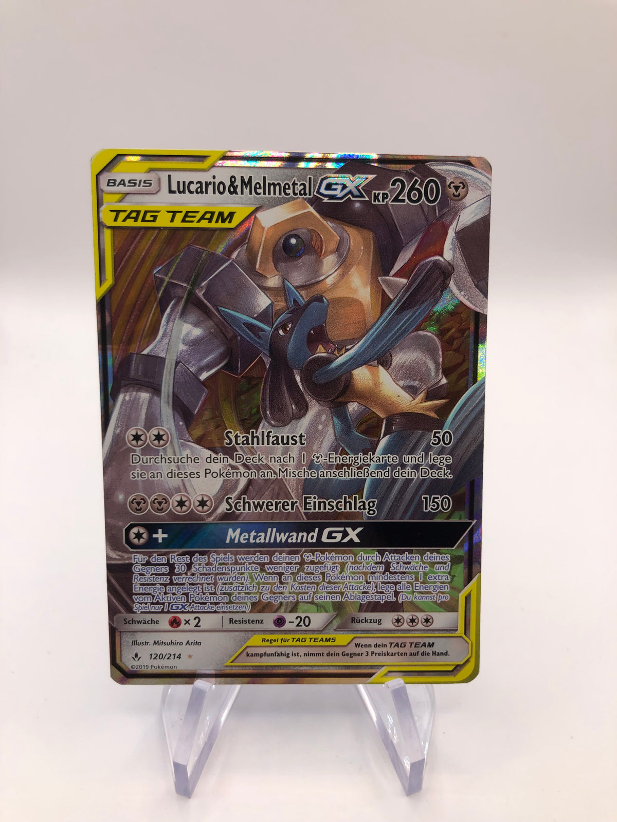 Pokemon Karte Celebration GX Tag Team Lucario&Melmetal 120/214 Deutsch
