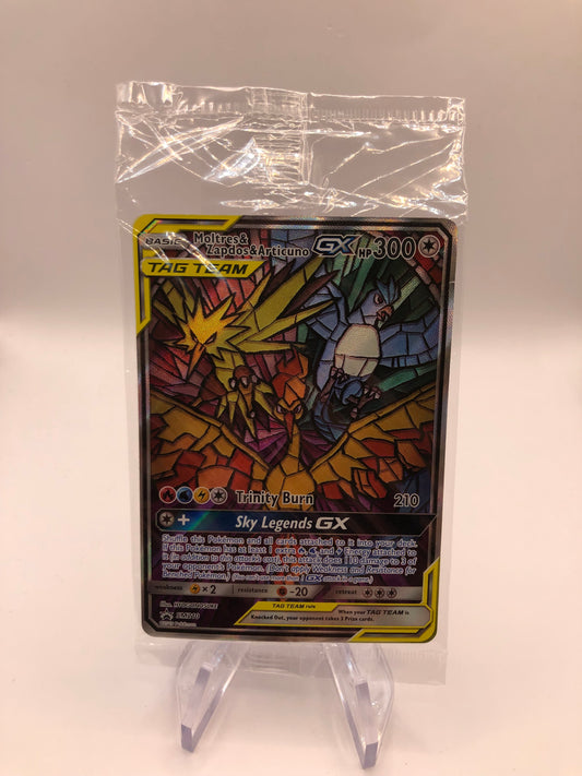 Pokemon Karte Alt-Art Prom GX Tag Team Moltres&Zapdos&Articuno SM210 Englisch