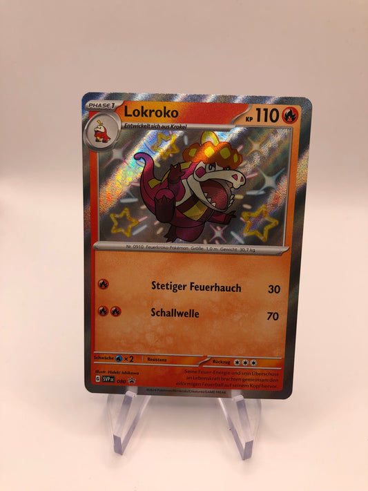 Pokemon Karte Promo Shiny Lokroko 80  Deutsch