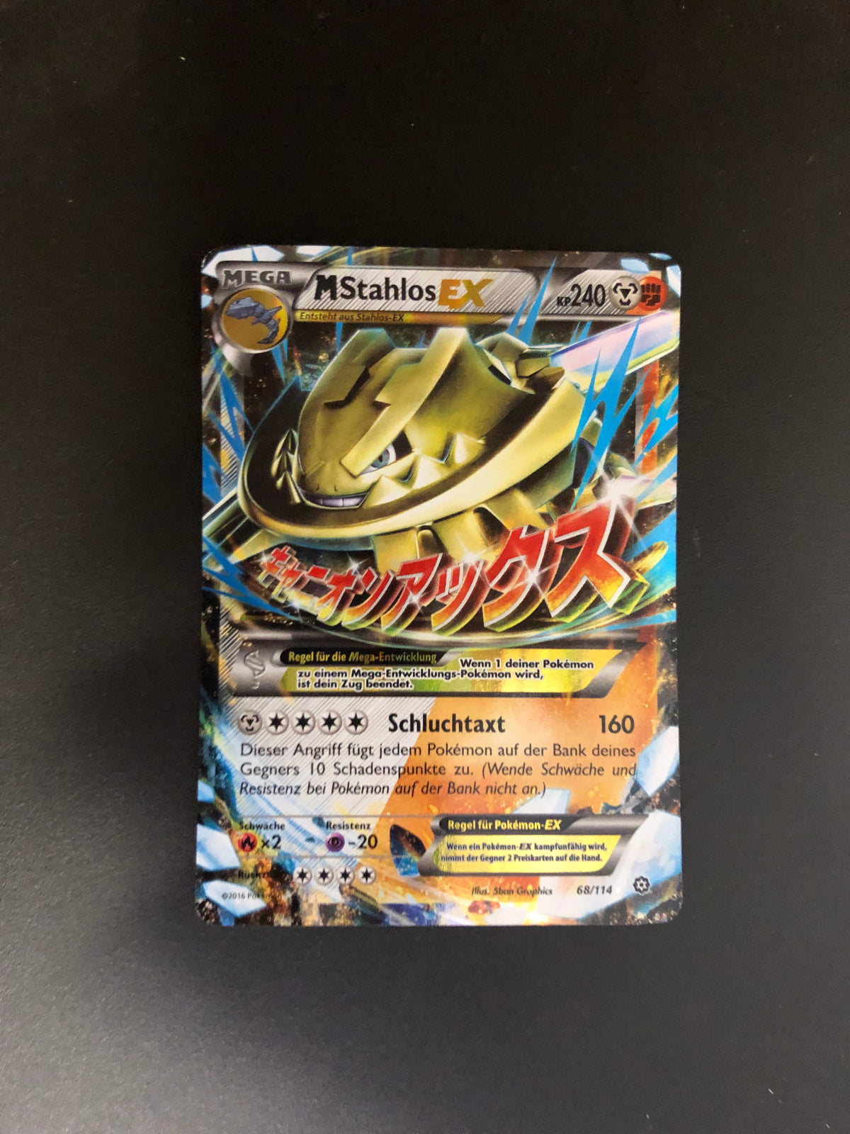 Pokemon Karte EX Mega Stahlos 68/114 Deutsch