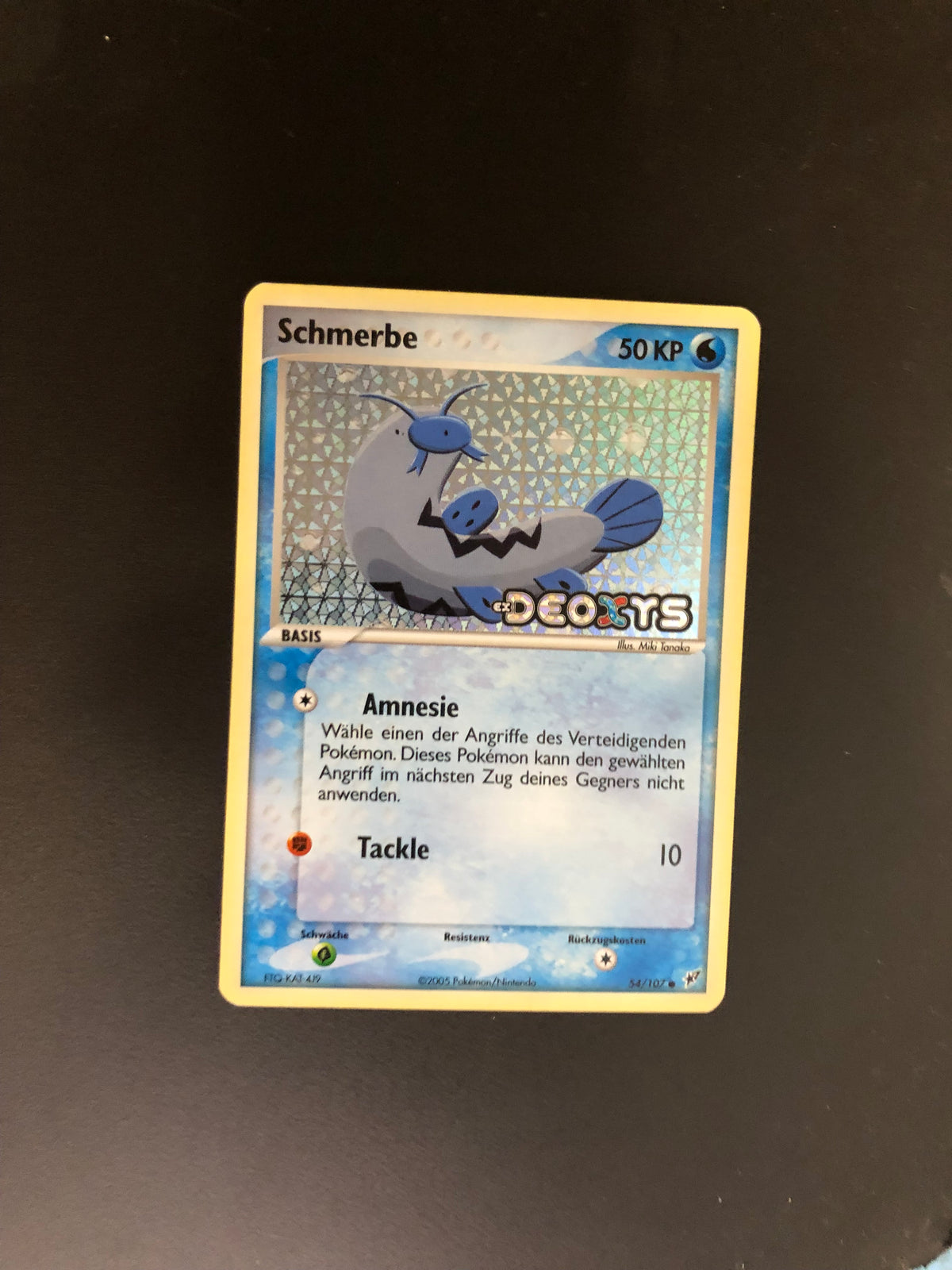 Pokemon Karte Stamp Schmerbe 54/107 Deutsch
