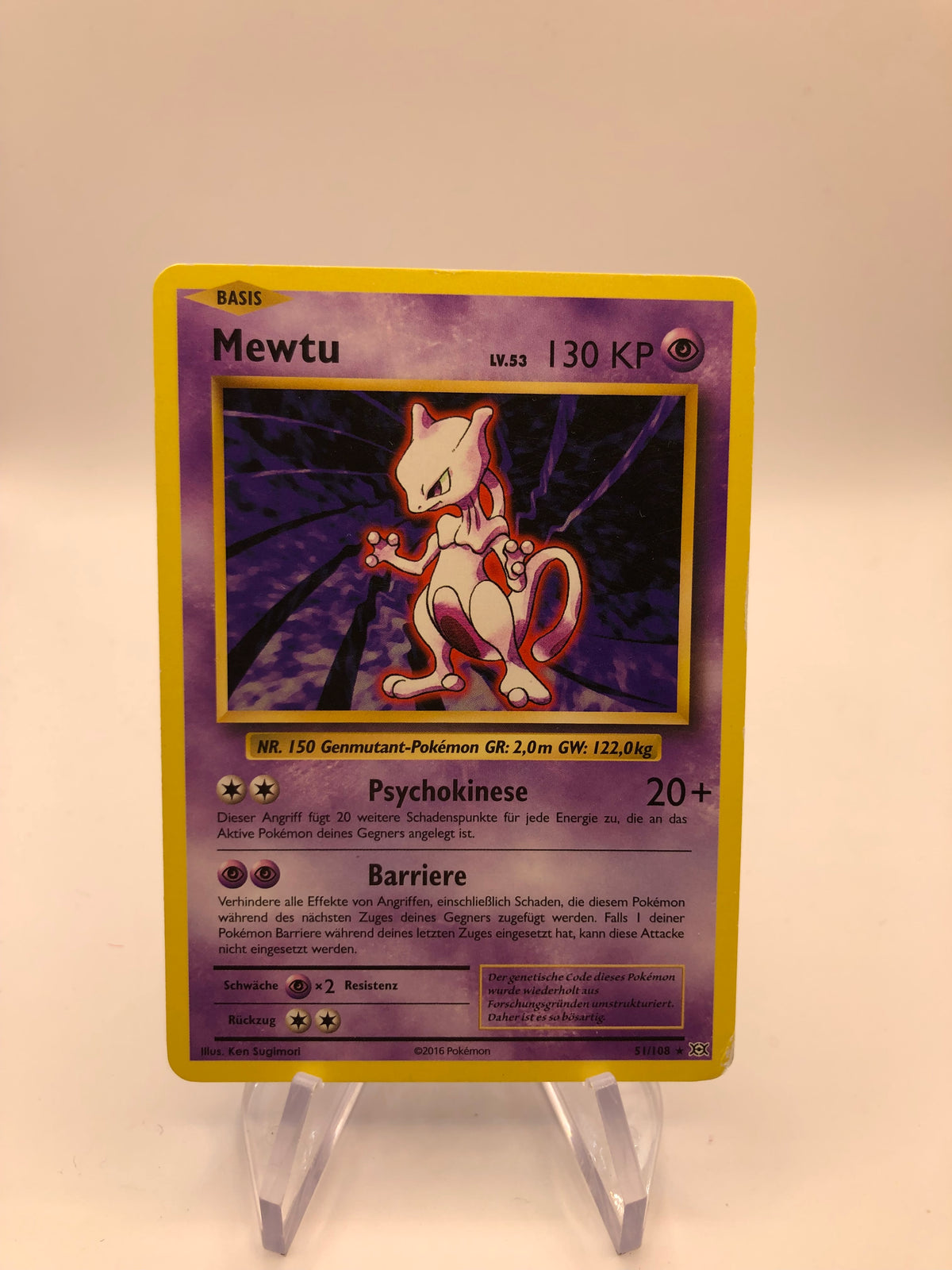 Pokemon Karte Mewtu 51/108 Deutsch