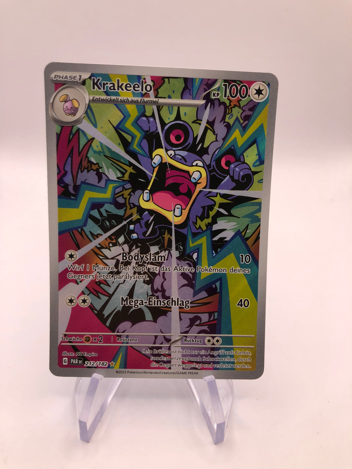 Pokemon Karte Art-Rare Krakeelo 212/182 Deutsch