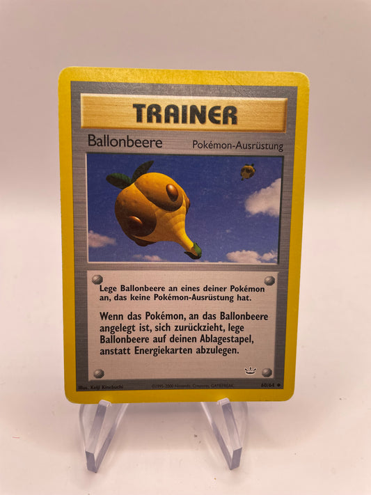 Pokemon Karte Neo Revolution Trainer Ballonbeere 60/64 Deutsch