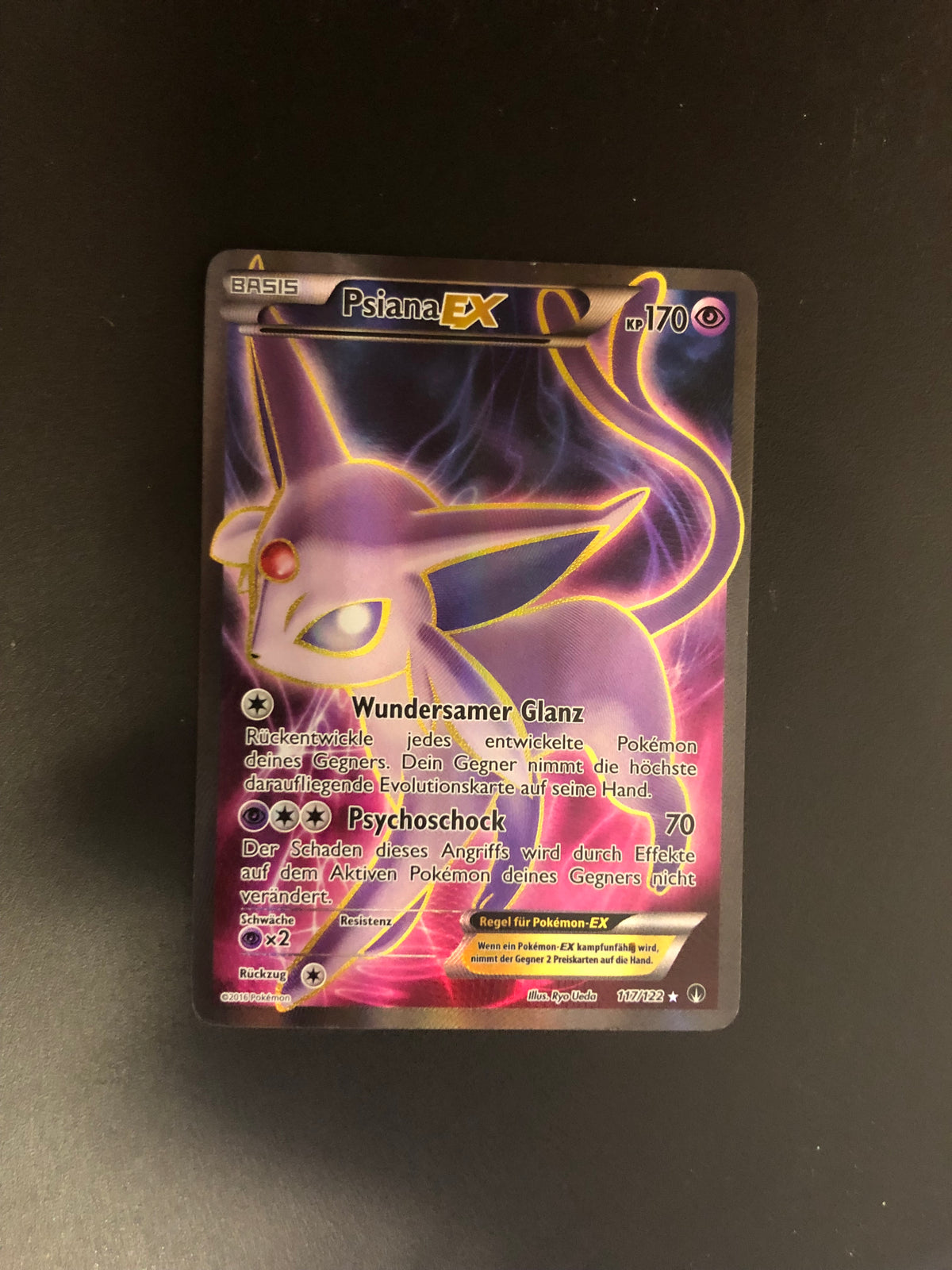 Pokemon Karte EX Fullart Psiana 117/122 Deutsch