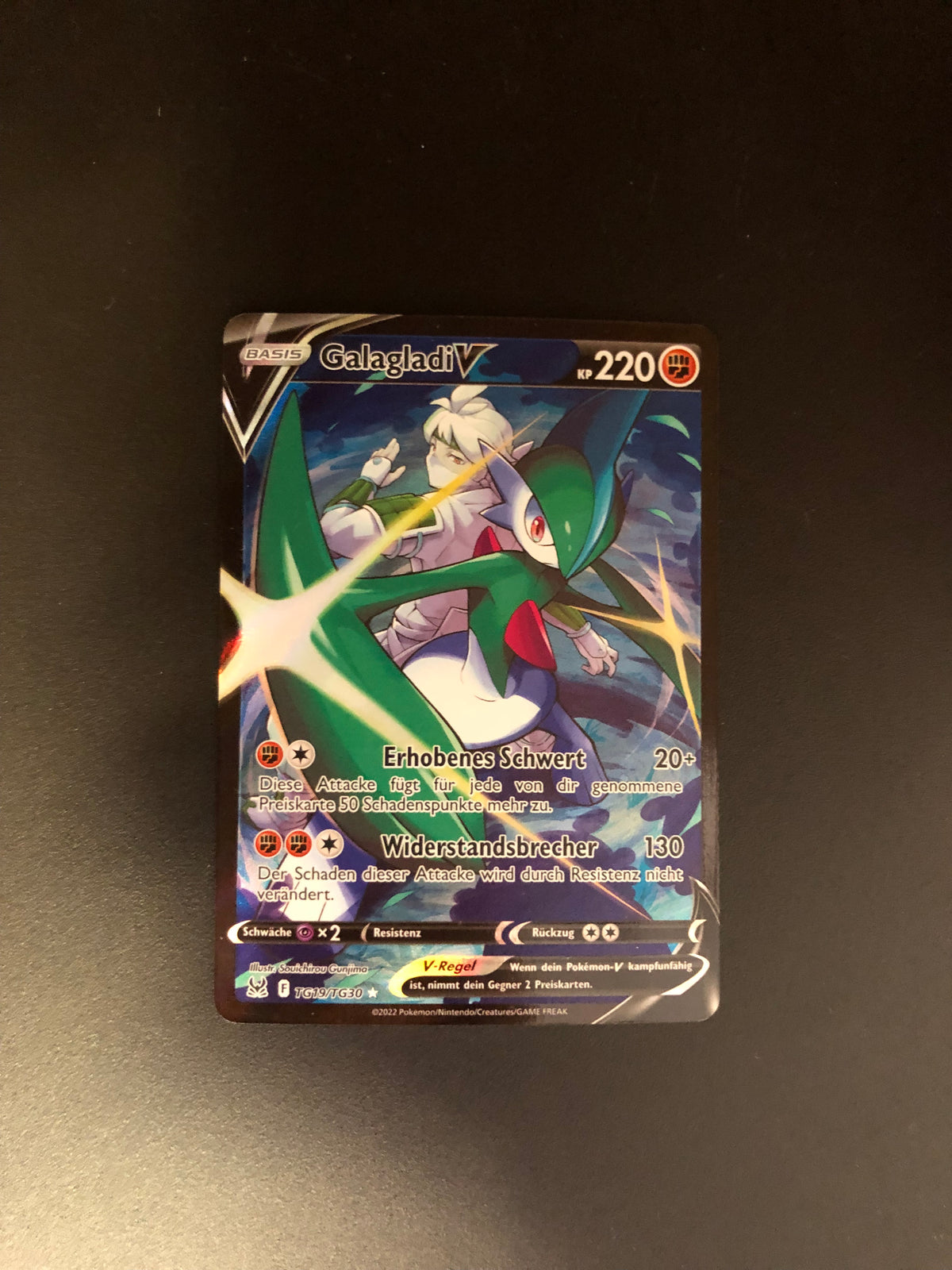 Pokemon Karte V Alt-Art Galagladi TG19/TG30 Deutsch