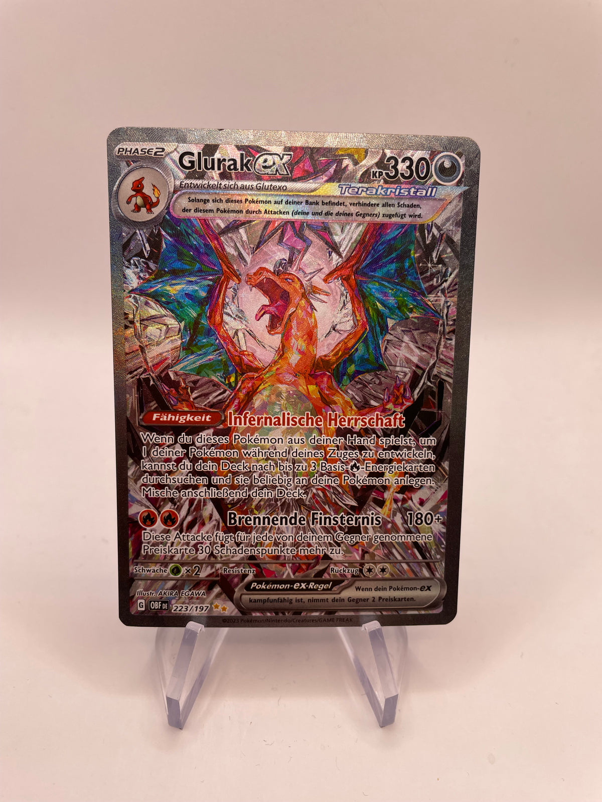 Pokemon Karte ex Alt-Art Glurak 223/197 Deutsch
