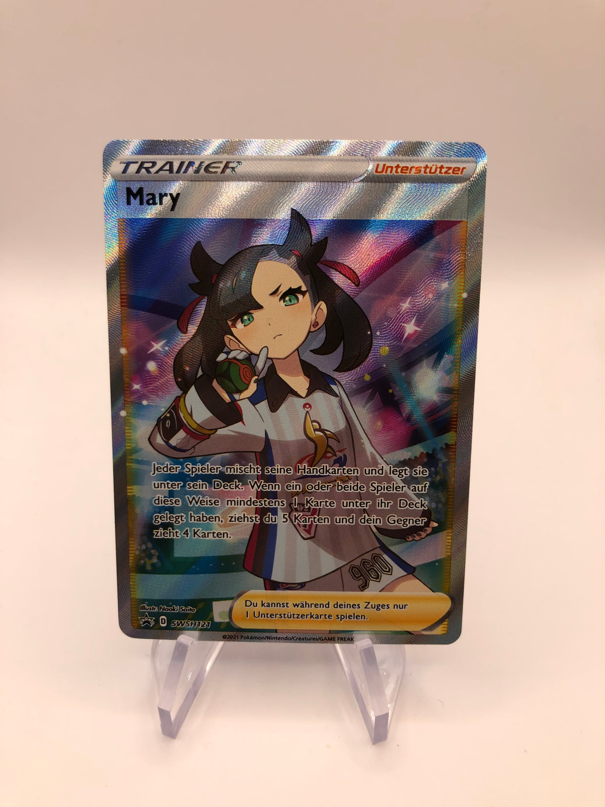 Pokemon Karte Promo Trainer Mary SWSH123 Deutsch