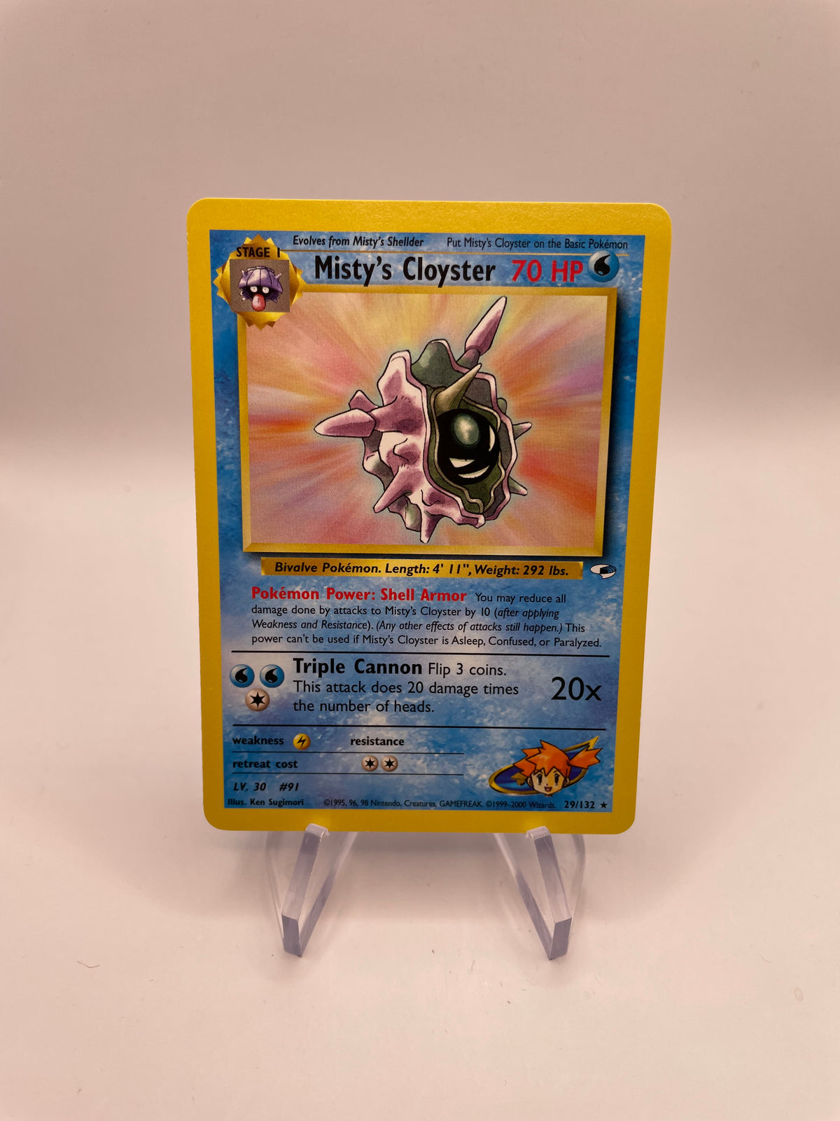 Pokemon Karte Gym Heros Mistys Cloyster 29/132 Englisch