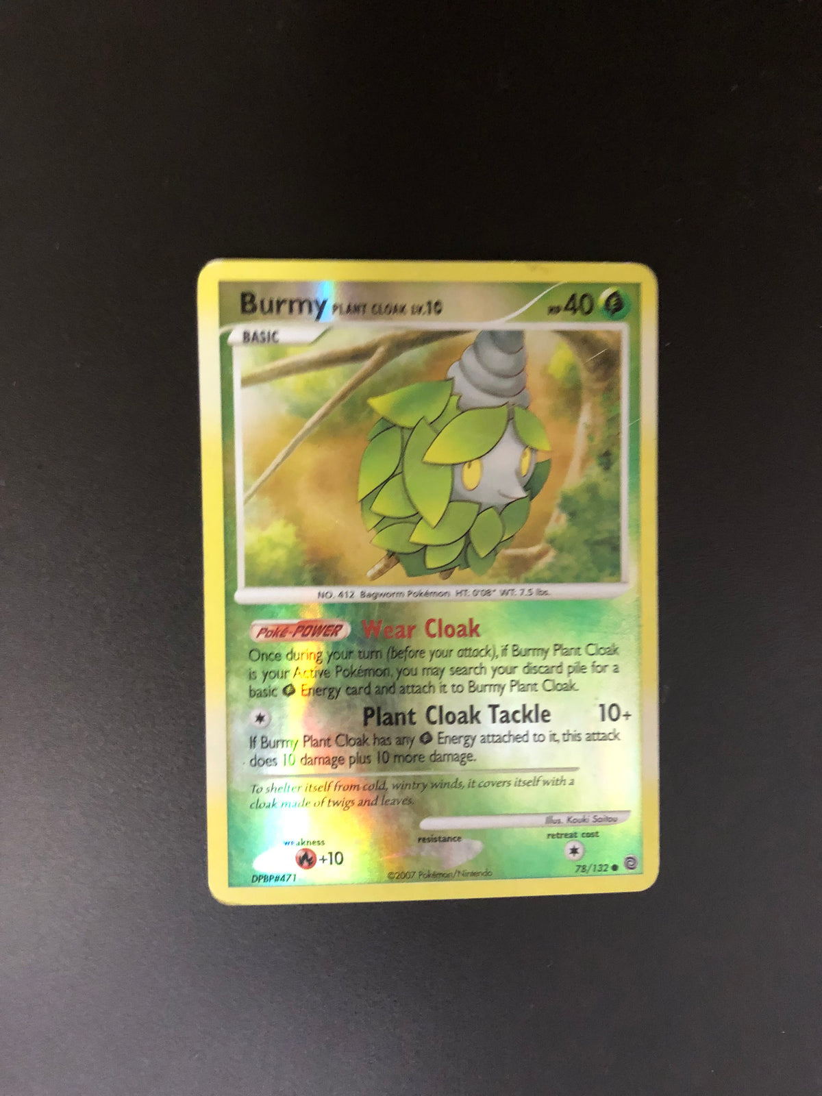 Pokemon Karte Revers Burmy 78/132 Englisch