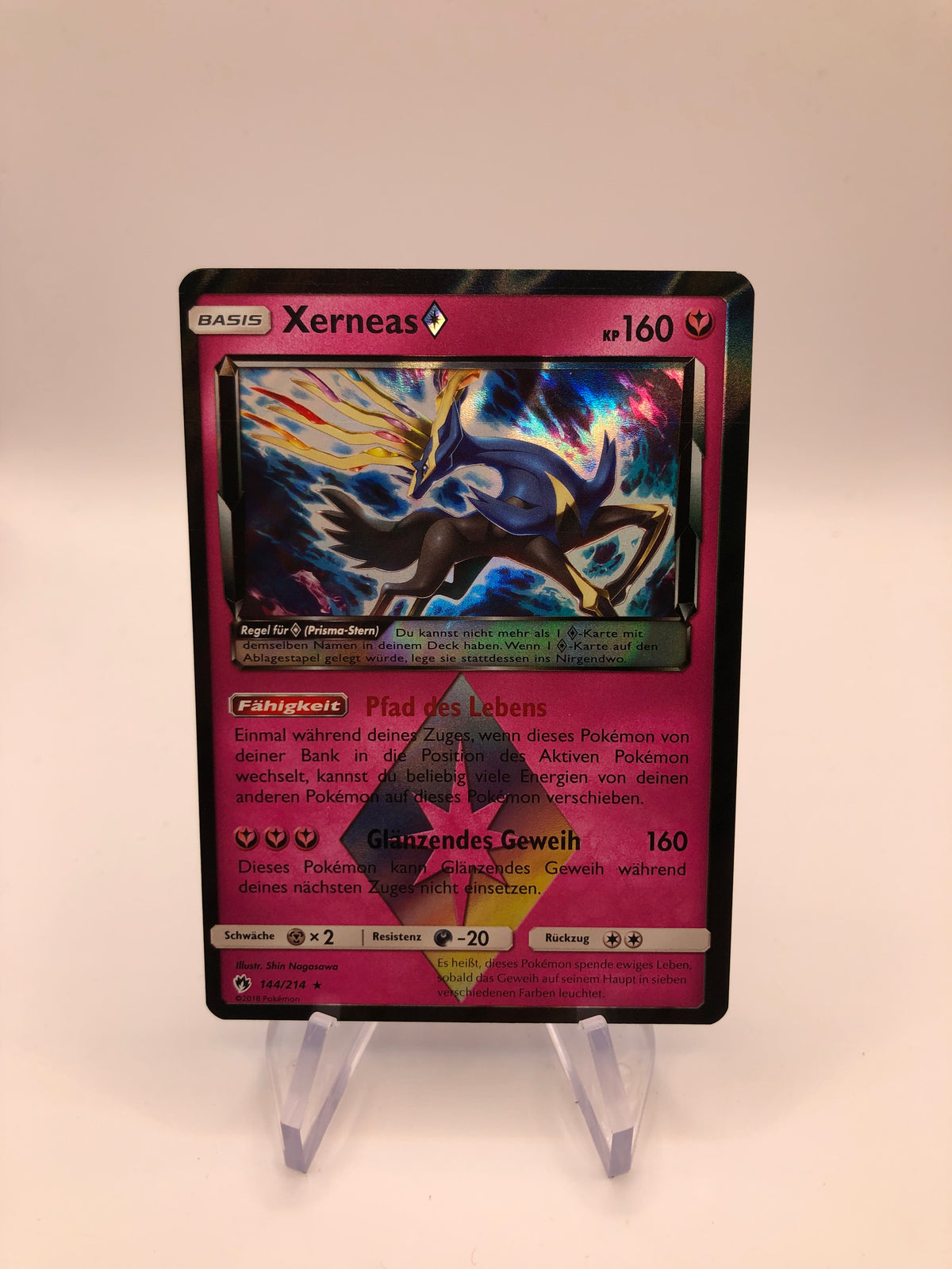 Pokemon Karte Holo Xerneas 144/214 Deutsch