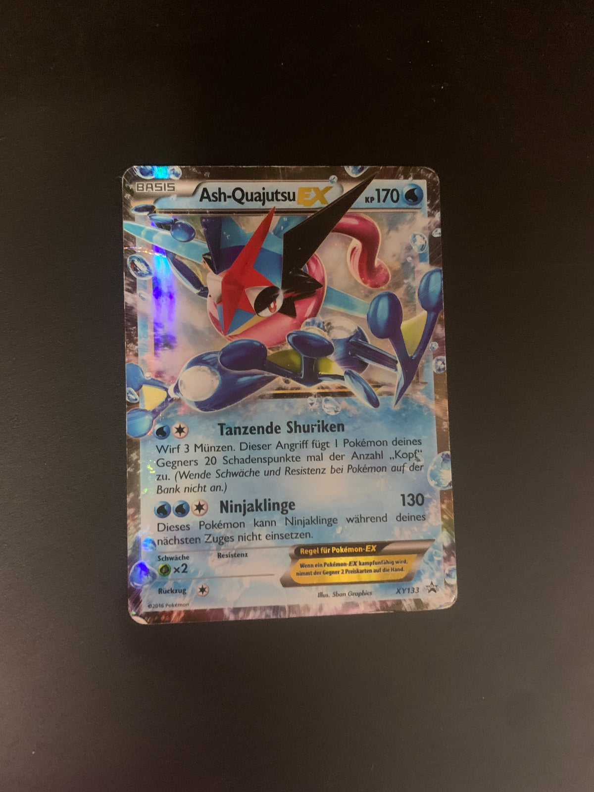 Pokemon Karte EX Promo Ash-Quajutsu XY133 Deutsch
