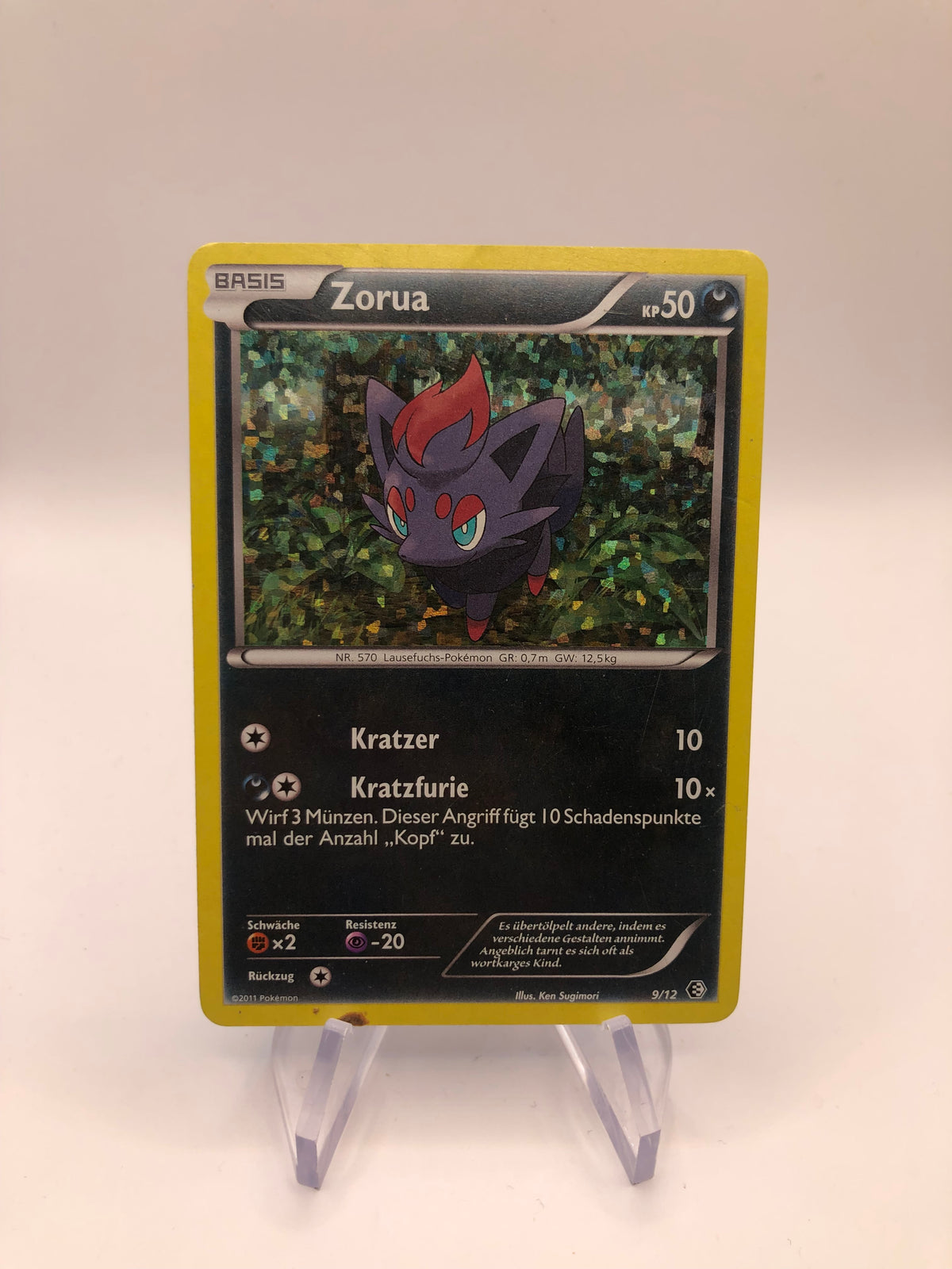 Pokemon Karte Holo Zorua 9/12 Deutsch